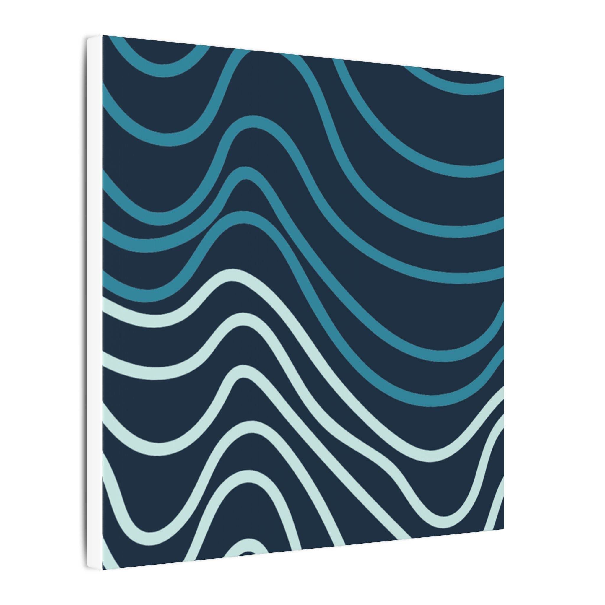 Wiggle Waves Matte Canvas Stretched Multi-Size - Esmeralda Ecostore