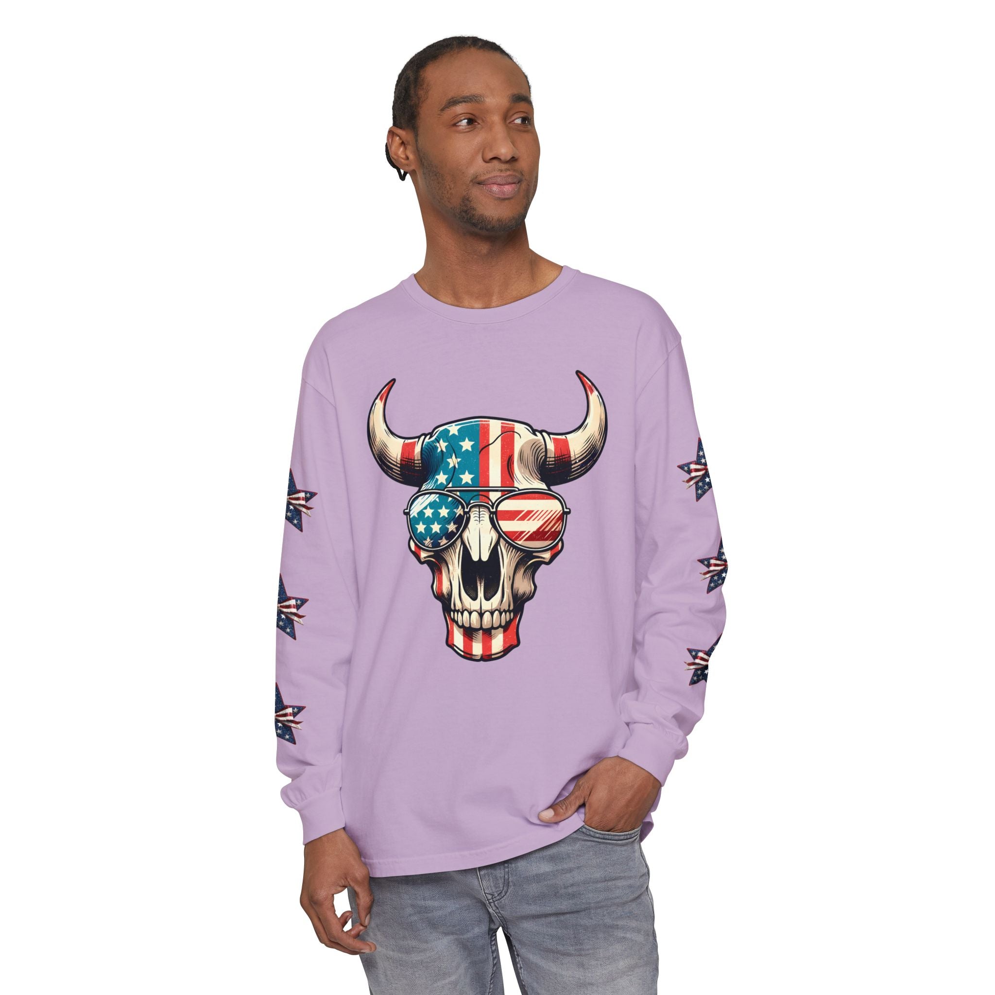 Liberty Horns Unisex Garment-Dyed Long Sleeve T-Shirt
