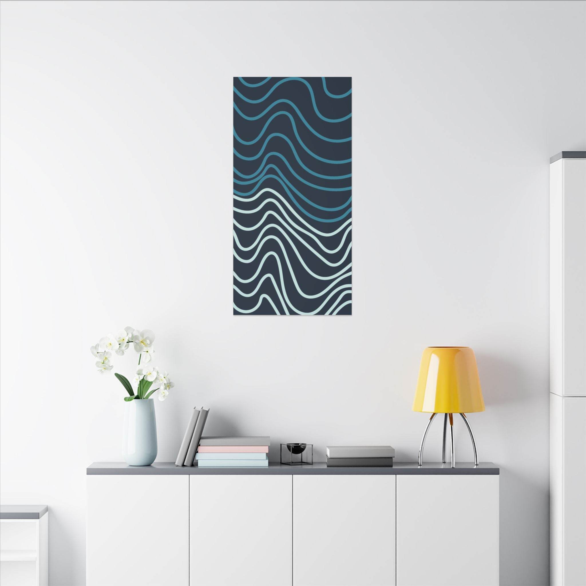 Wiggle Waves Matte Canvas Stretched Multi-Size - Esmeralda Ecostore