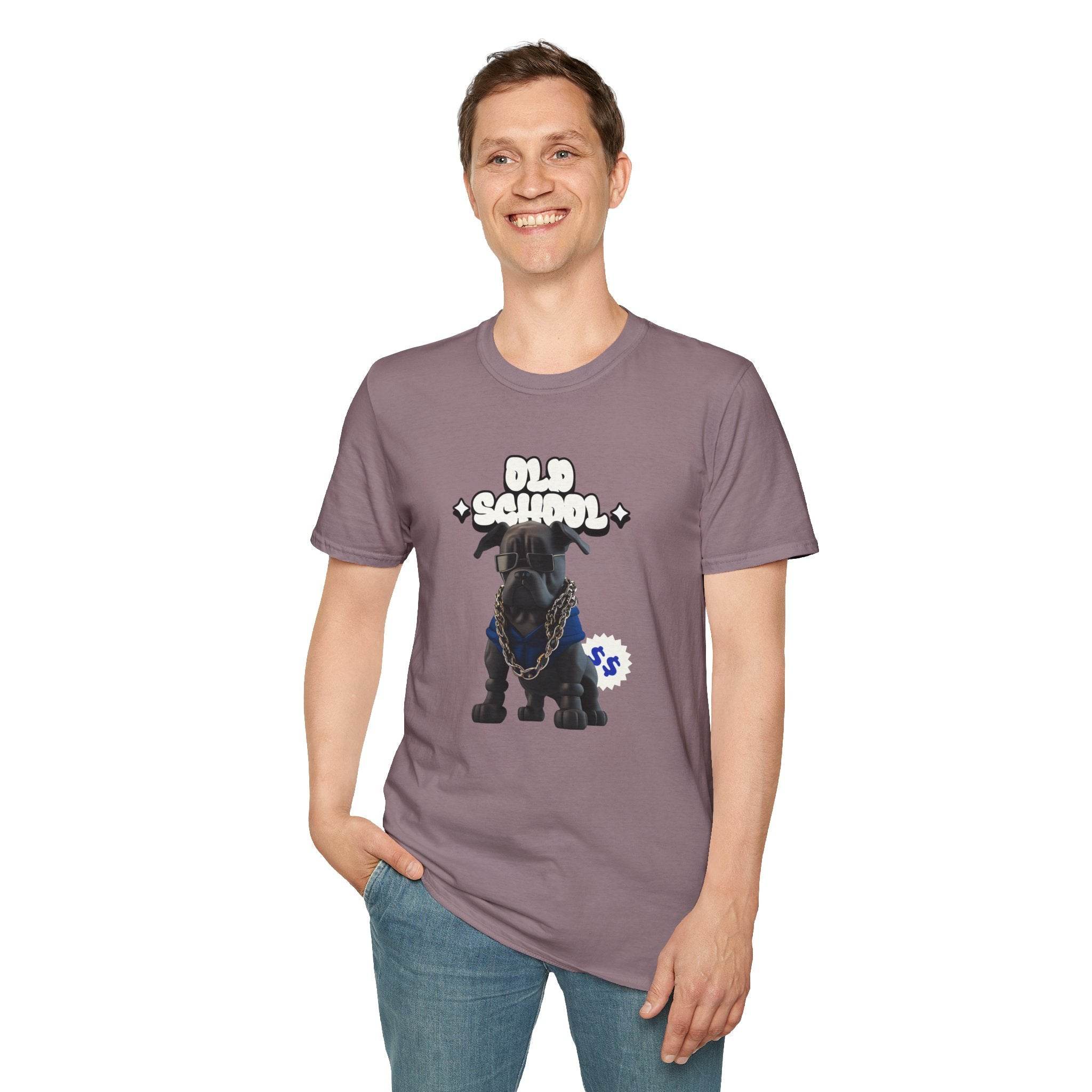 Old School Dog Unisex Softstyle T-Shirt - Esmeralda Ecostore