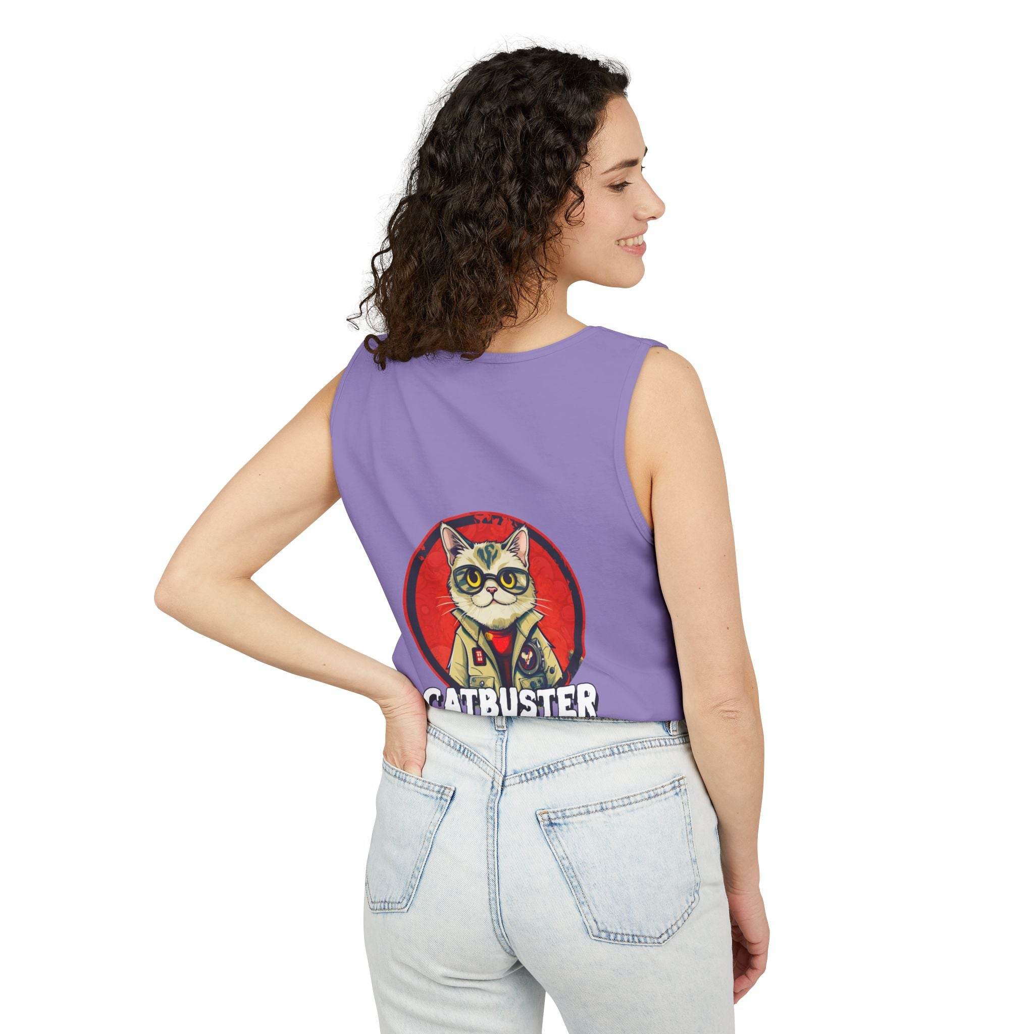 Catbuster Unisex Garment-Dyed Tank Top - Esmeralda Ecostore
