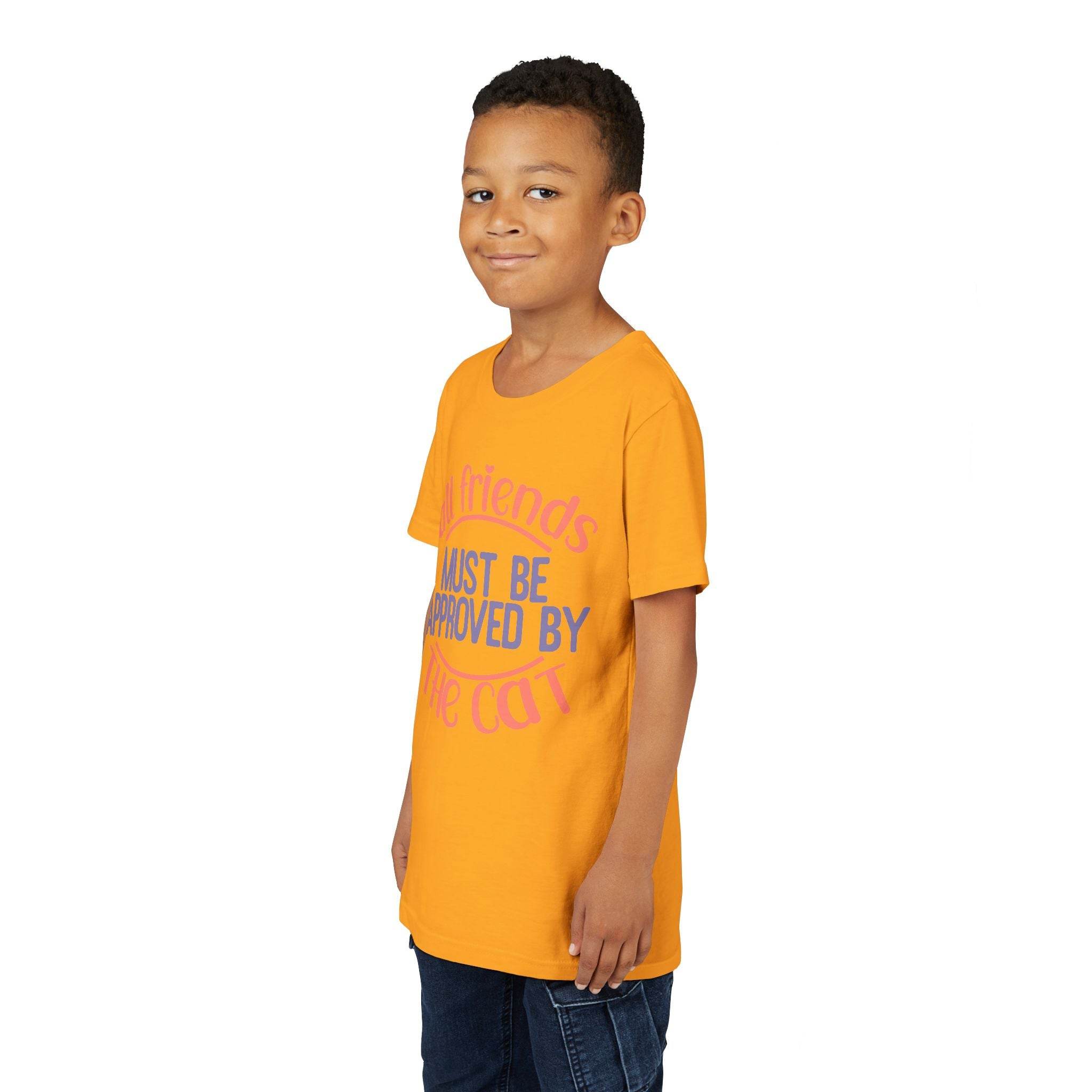 All Friends must be Approved by the Cat Youth Short Sleeve Tee - Esmeralda Ecostore