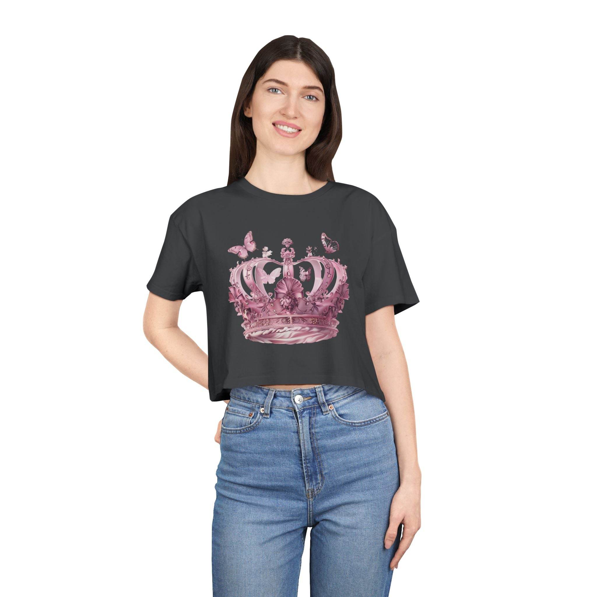 Petal & Crown Eco Shirt Women's Crop Tee - Esmeralda Ecostore