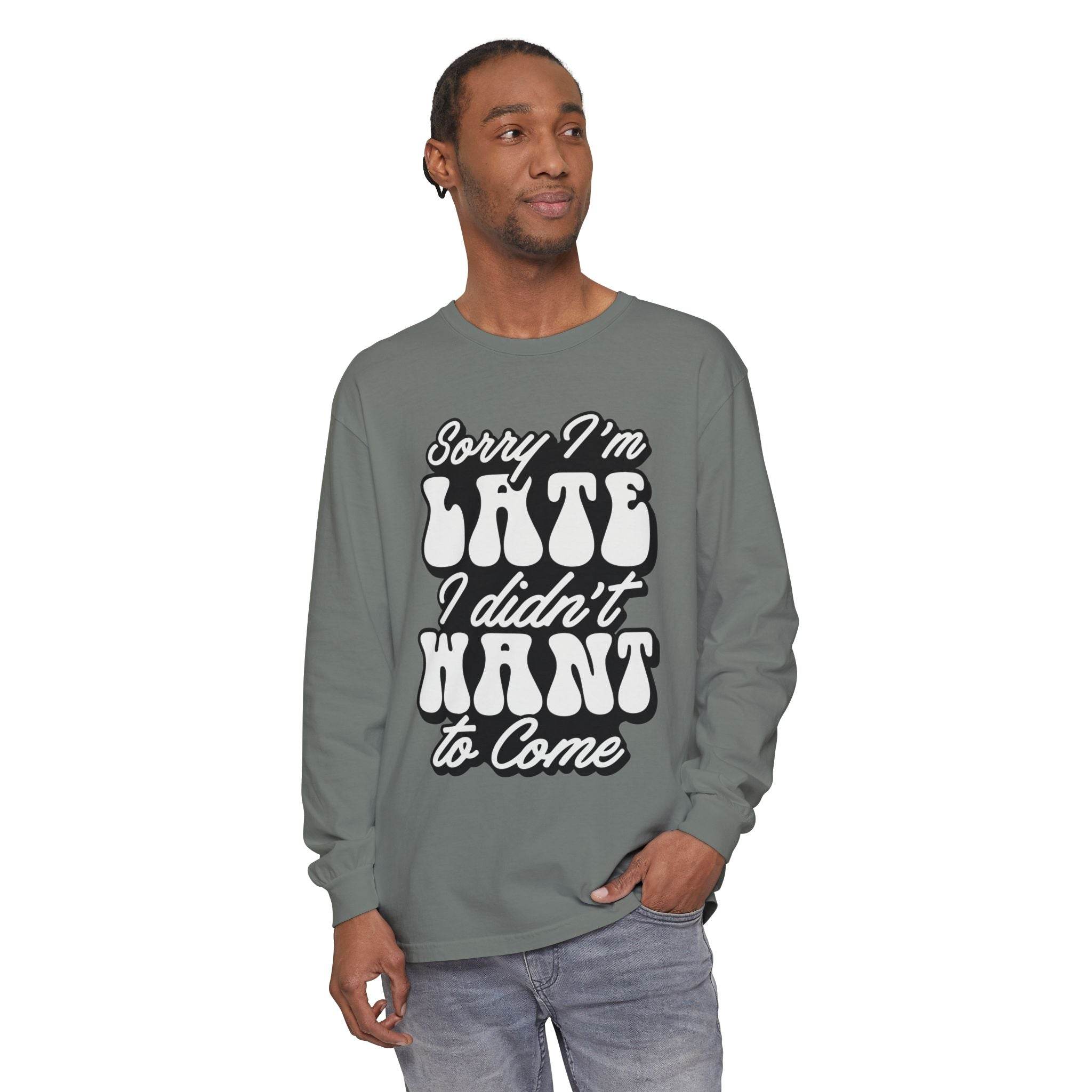 Sarcastic Unisex Garment-Dyed Long Sleeve T-Shirt - Esmeralda Ecostore