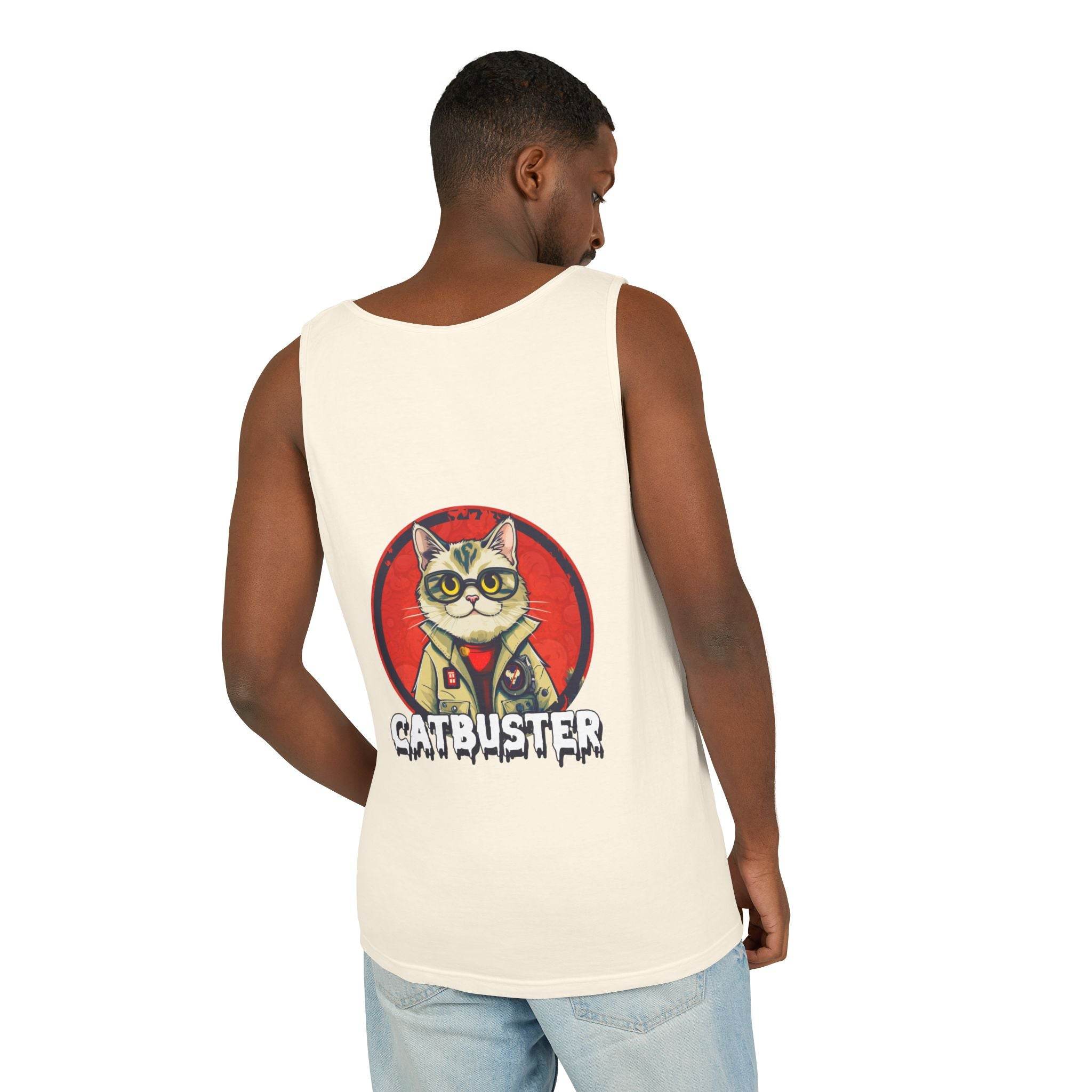 Catbuster Unisex Garment-Dyed Tank Top - Esmeralda Ecostore