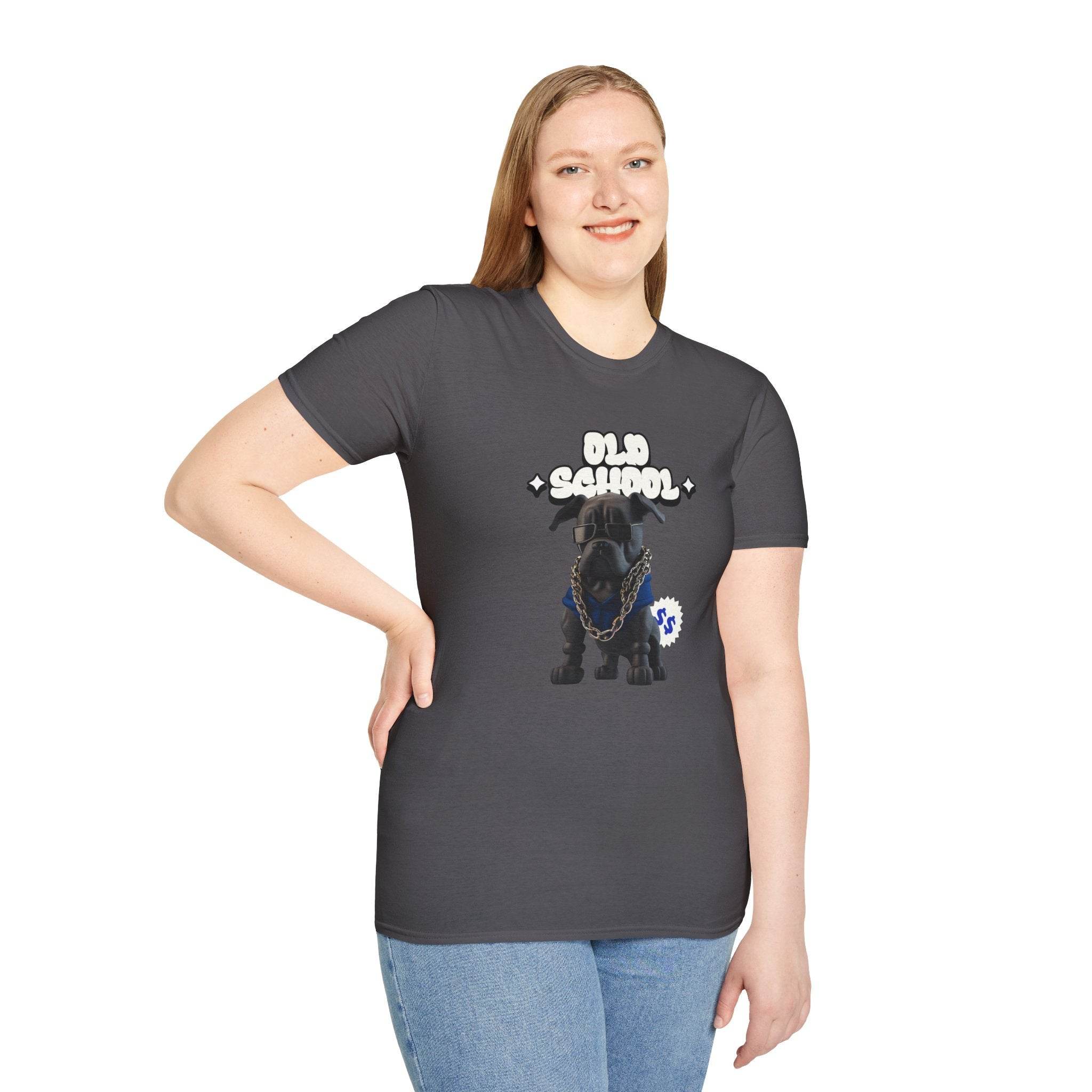 Old School Dog Unisex Softstyle T-Shirt - Esmeralda Ecostore