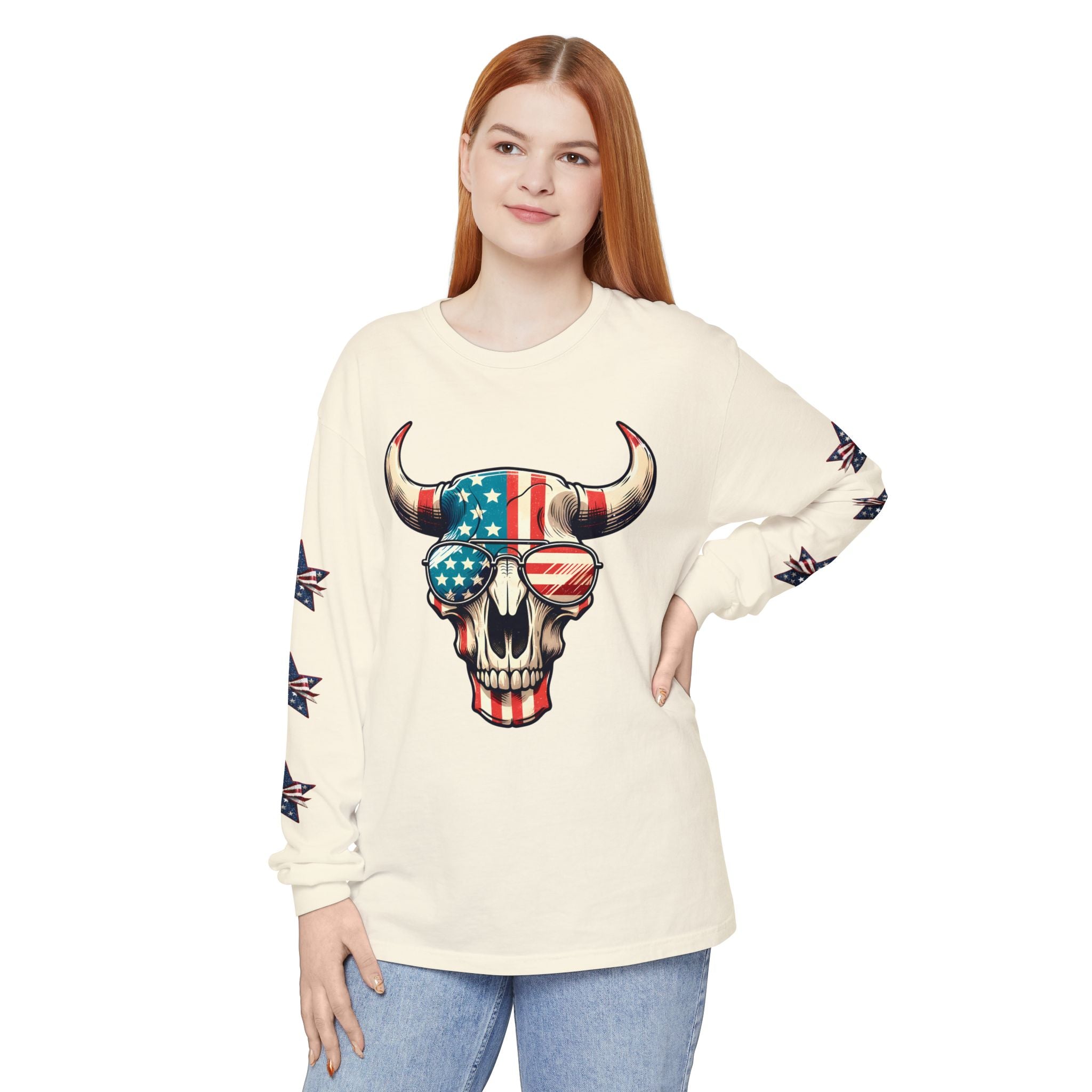 Liberty Horns Unisex Garment-Dyed Long Sleeve T-Shirt