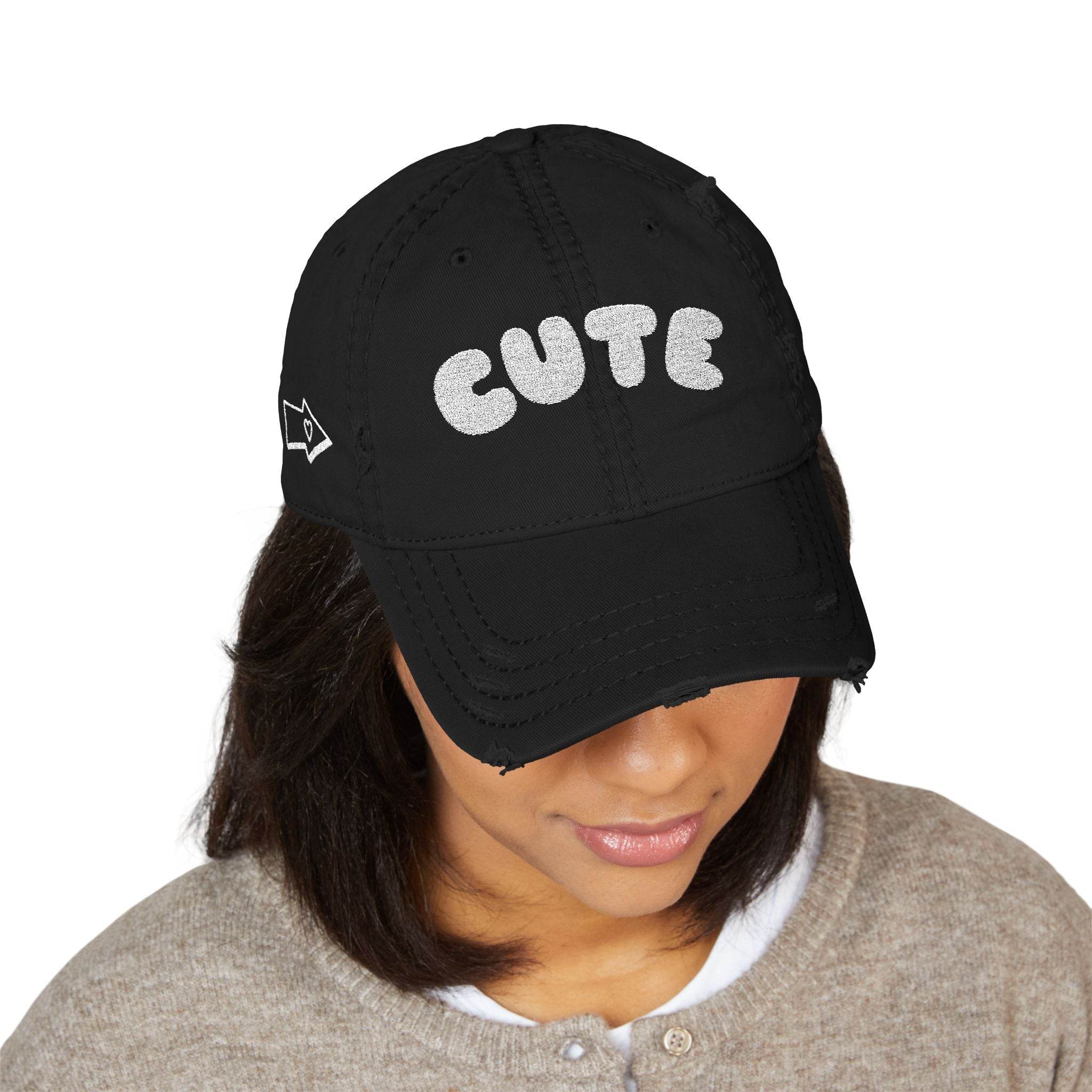 Cute Distressed Dad Hat (Embroidery) - Esmeralda Ecostore