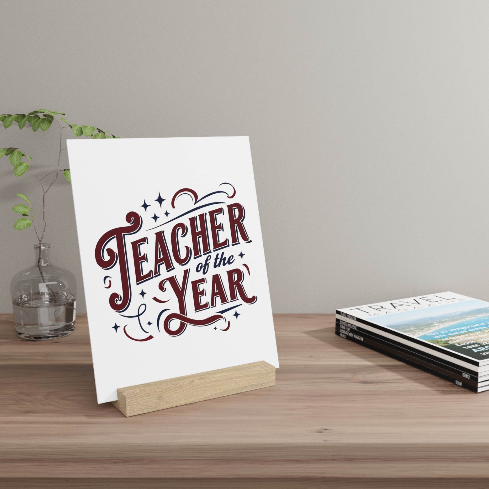 Teacher of the Year Gallery Board with Stand