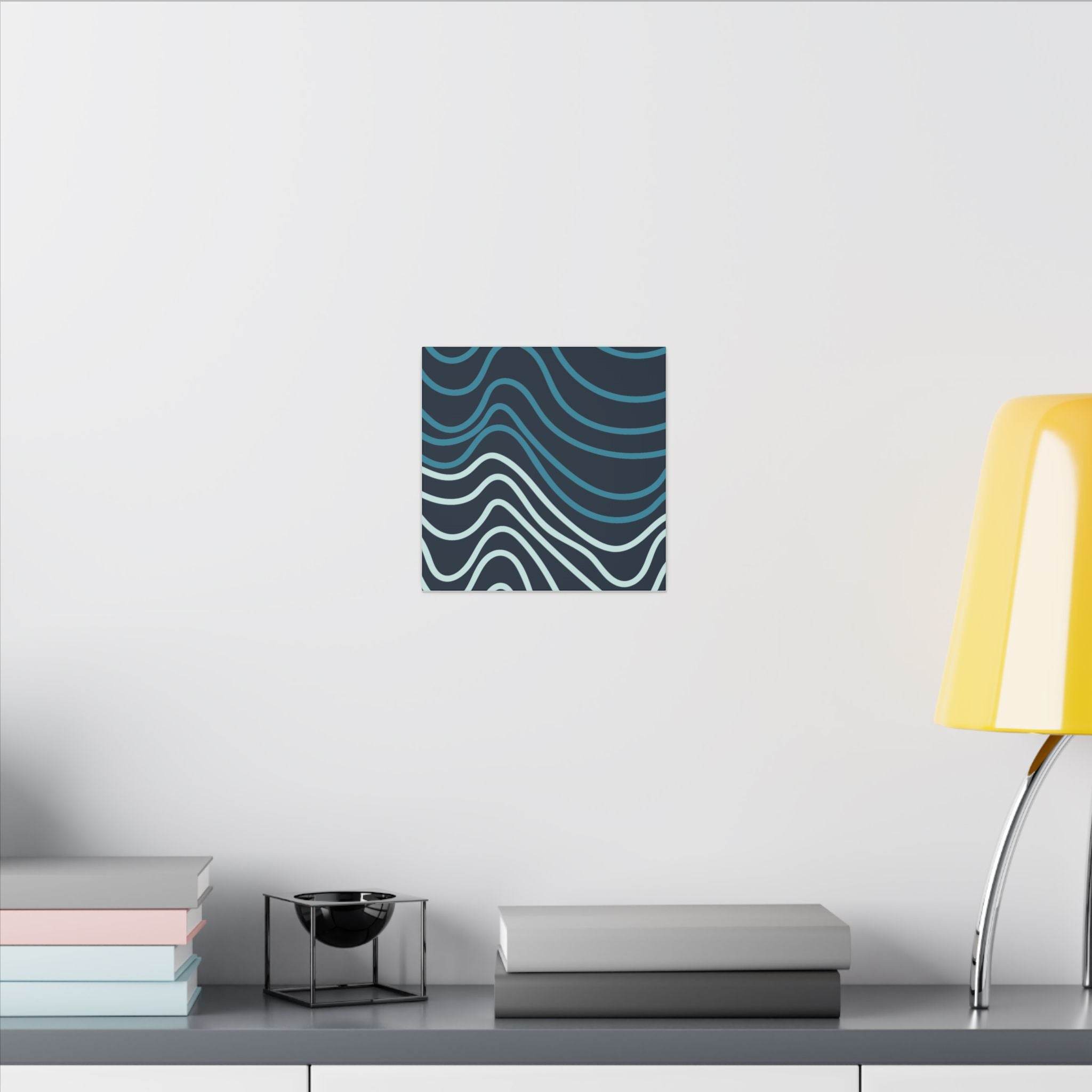 Wiggle Waves Matte Canvas Stretched Multi-Size - Esmeralda Ecostore