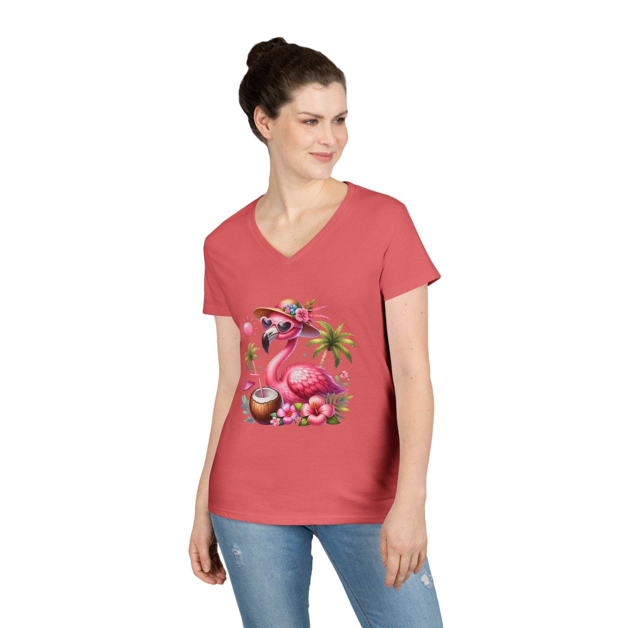 Tropical Chill Ladies's V-Neck T-Shirt - Esmeralda Ecostore