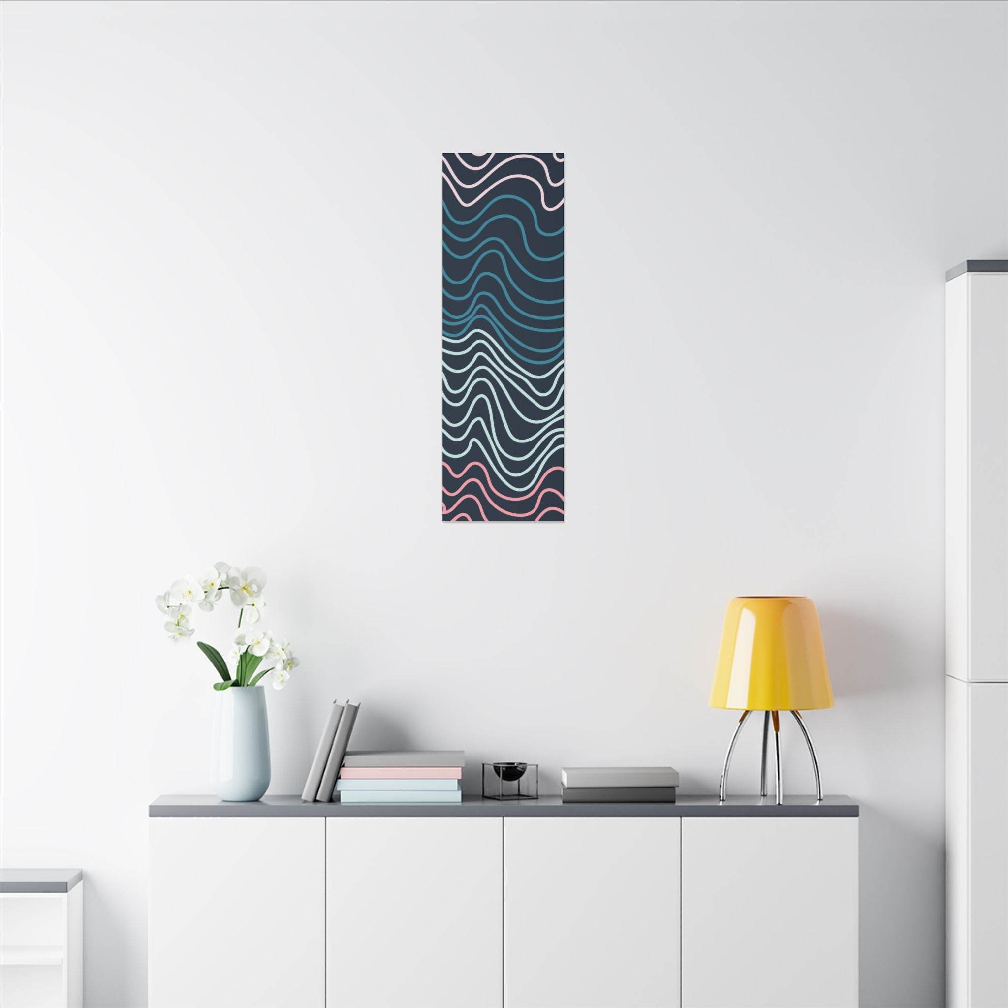 Wiggle Waves Matte Canvas Stretched Multi-Size - Esmeralda Ecostore