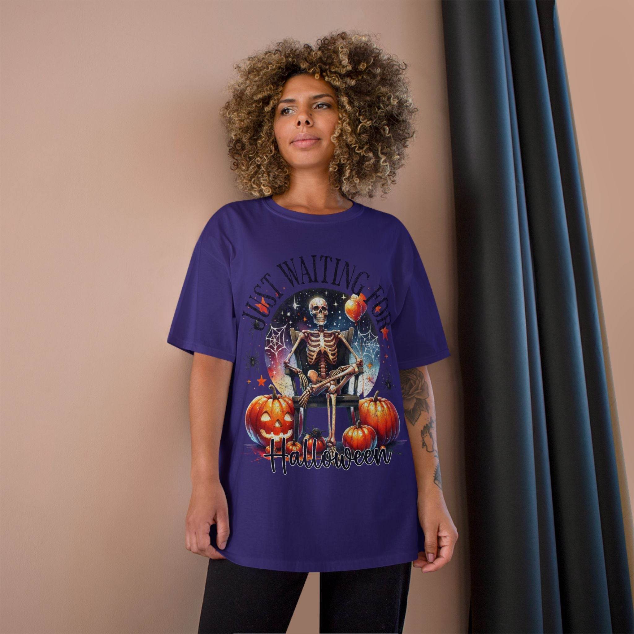 Just Waiting for Halloween Champion T-Shirt - Esmeralda Ecostore