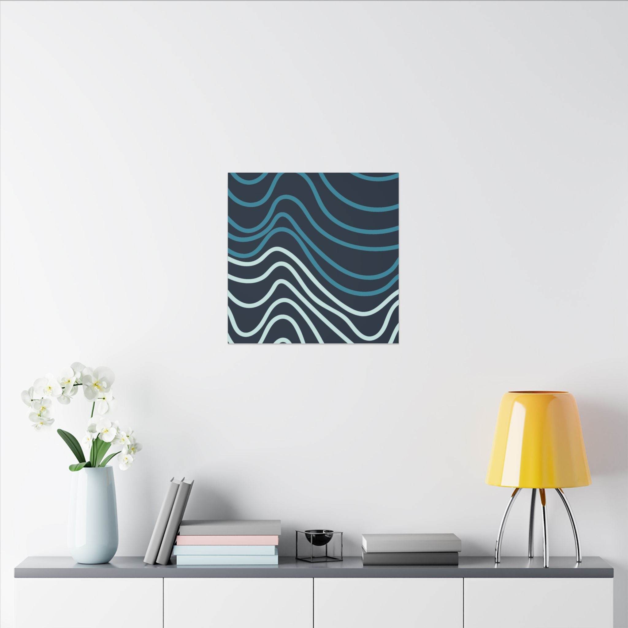 Wiggle Waves Matte Canvas Stretched Multi-Size - Esmeralda Ecostore
