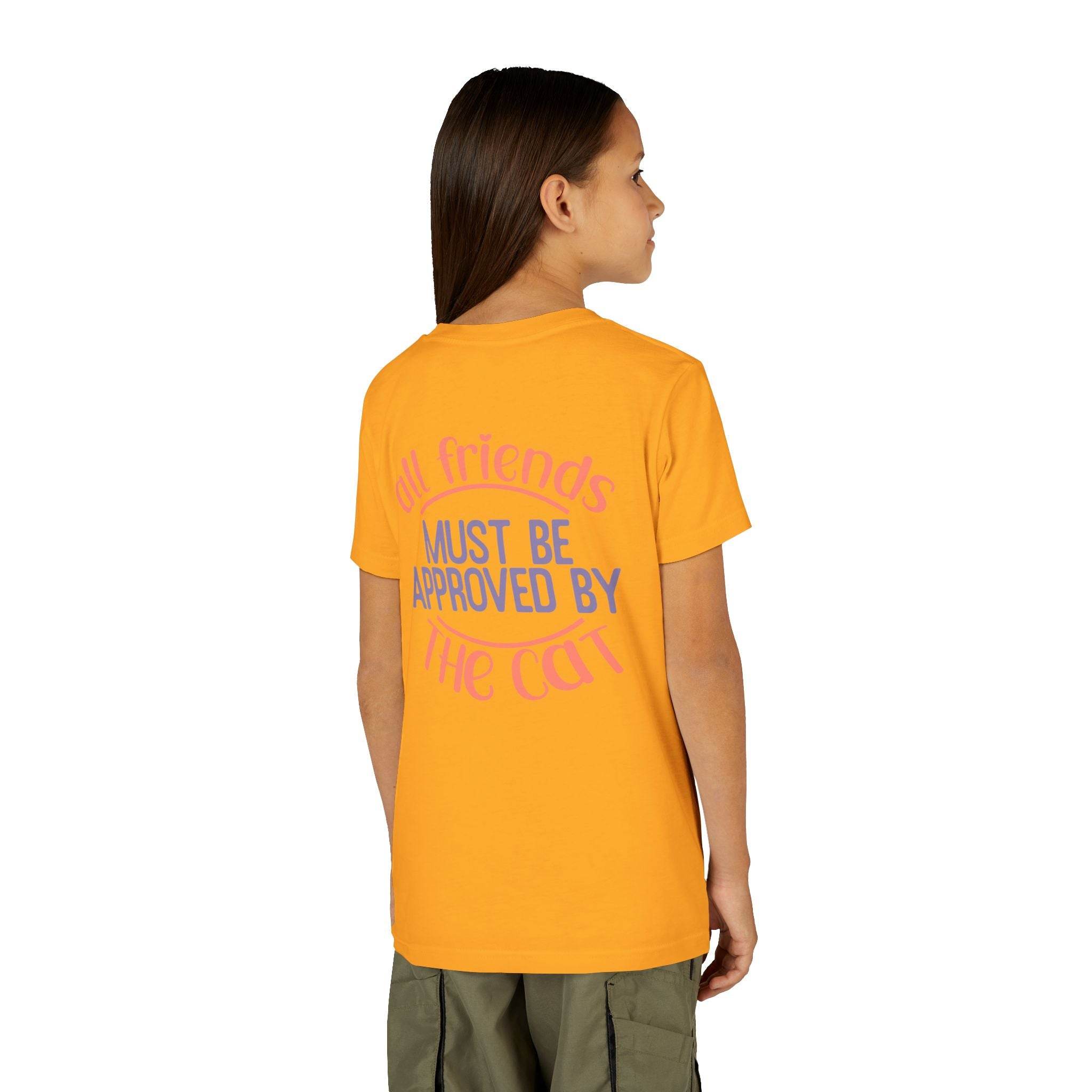 All Friends must be Approved by the Cat Youth Short Sleeve Tee - Esmeralda Ecostore