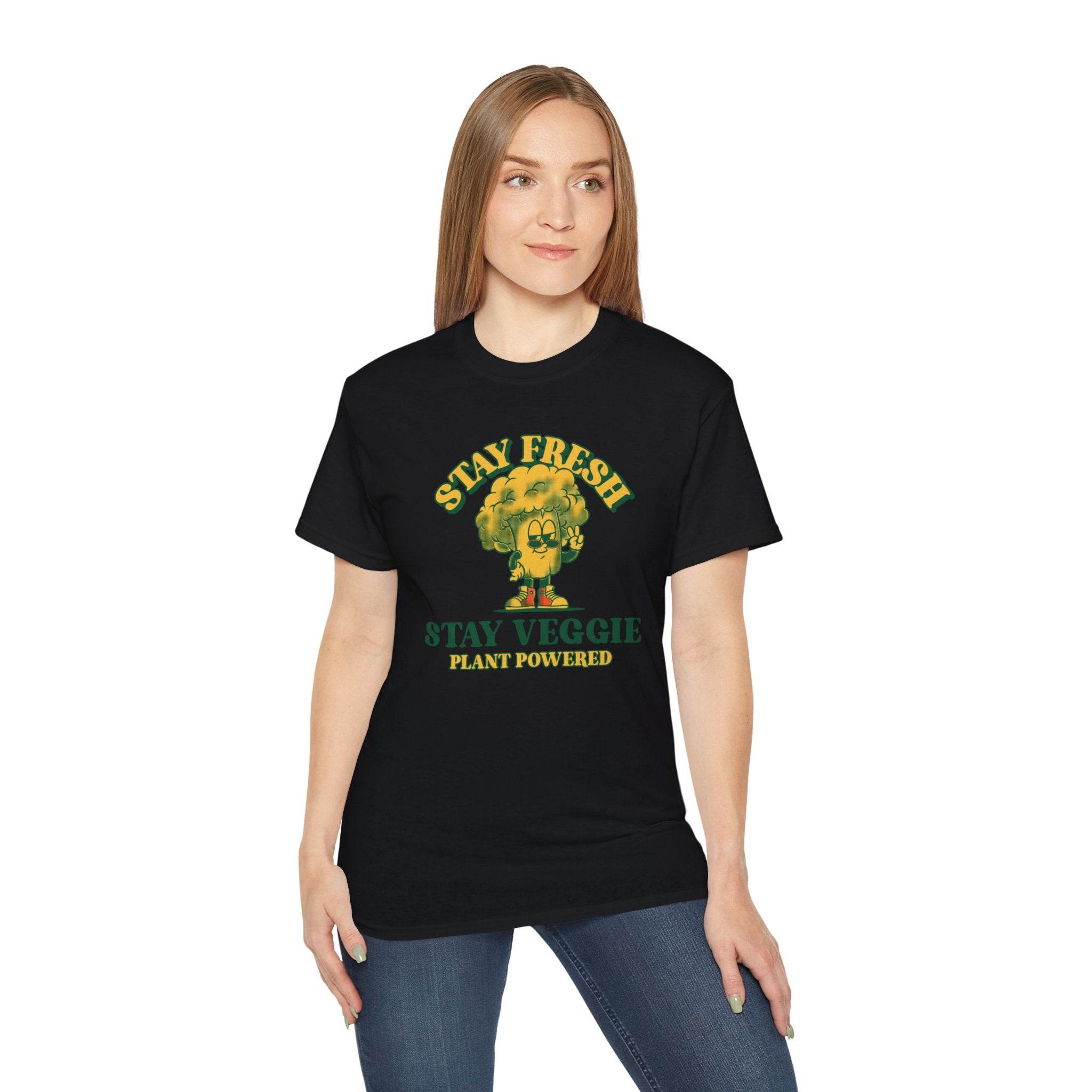 Stay Veggie Unisex Ultra Cotton Tee - Esmeralda Ecostore