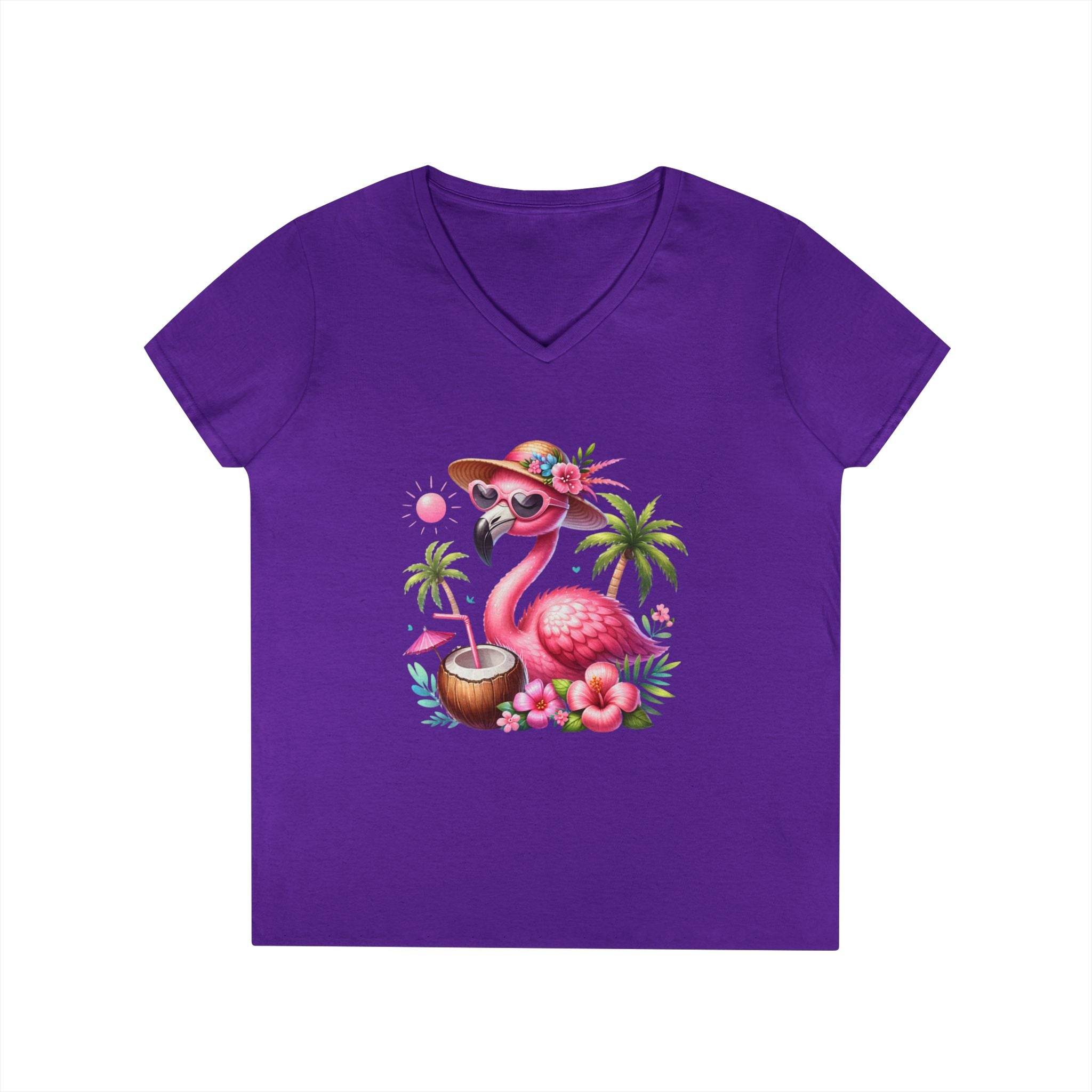 Tropical Chill Ladies's V-Neck T-Shirt - Esmeralda Ecostore