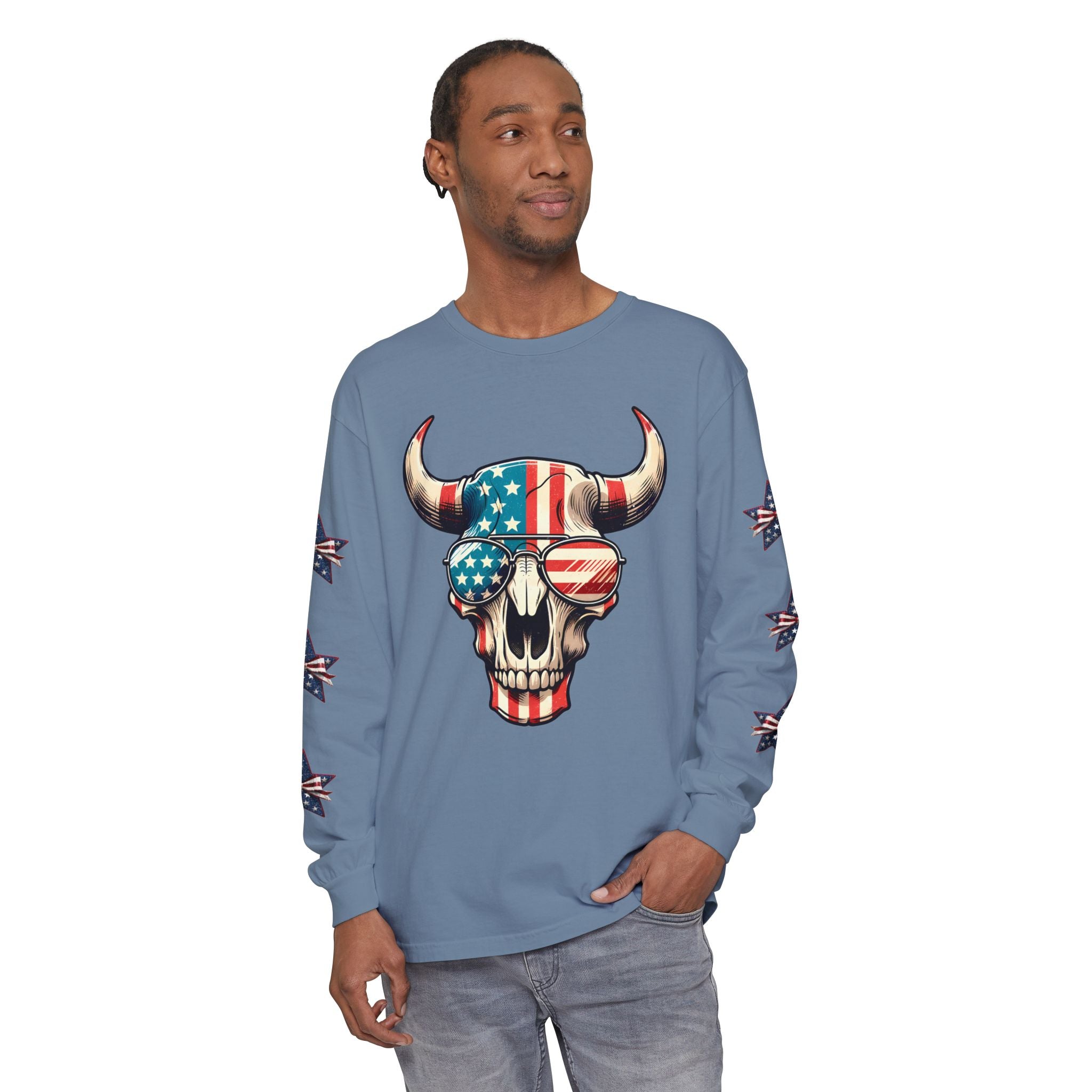 Liberty Horns Unisex Garment-Dyed Long Sleeve T-Shirt