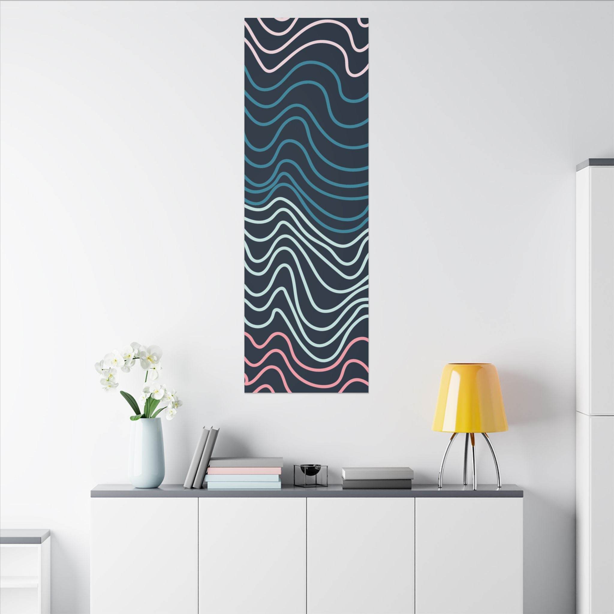 Wiggle Waves Matte Canvas Stretched Multi-Size - Esmeralda Ecostore