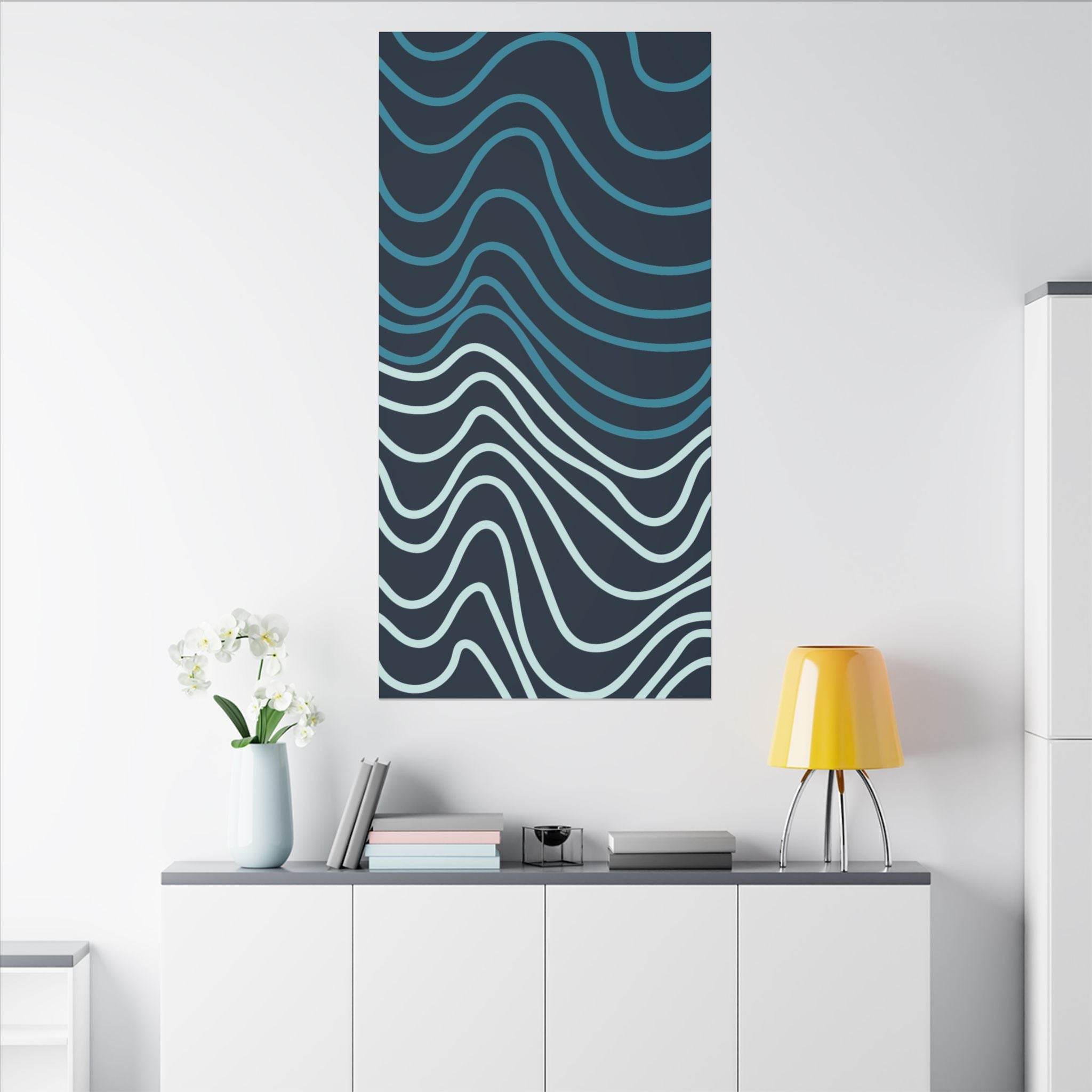 Wiggle Waves Matte Canvas Stretched Multi-Size - Esmeralda Ecostore
