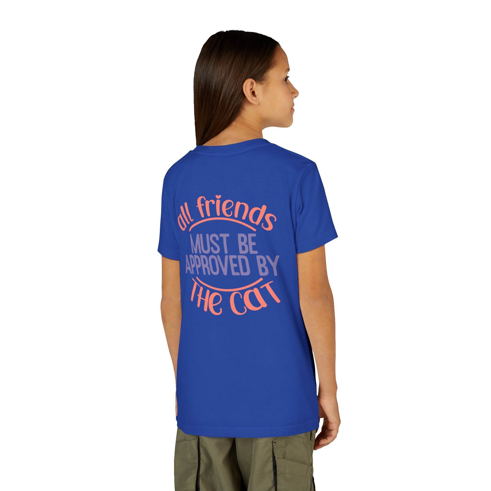 All Friends must be Approved by the Cat Youth Short Sleeve Tee - Esmeralda Ecostore