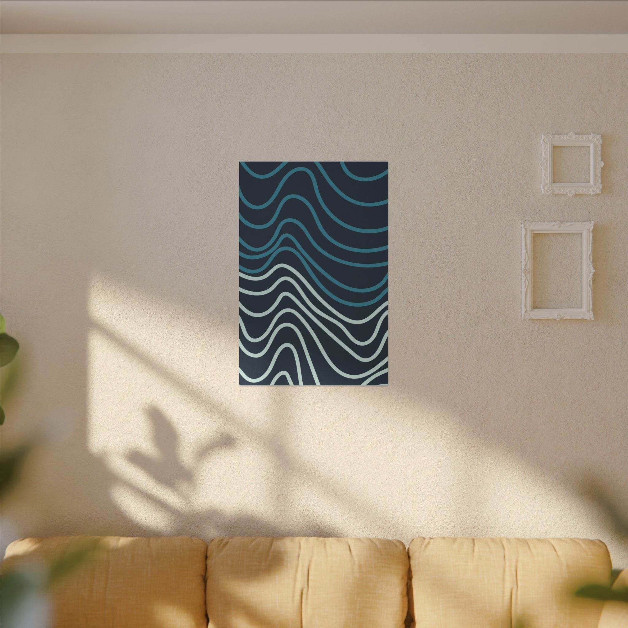Wiggle Waves Matte Canvas Stretched Multi-Size - Esmeralda Ecostore