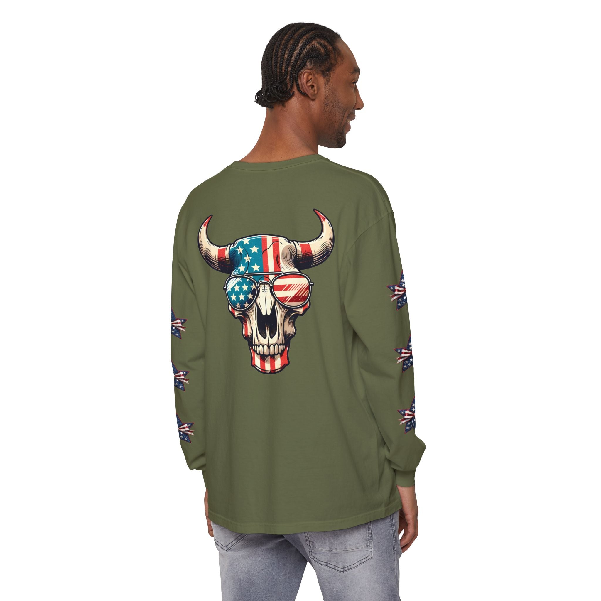 Liberty Horns Unisex Garment-Dyed Long Sleeve T-Shirt
