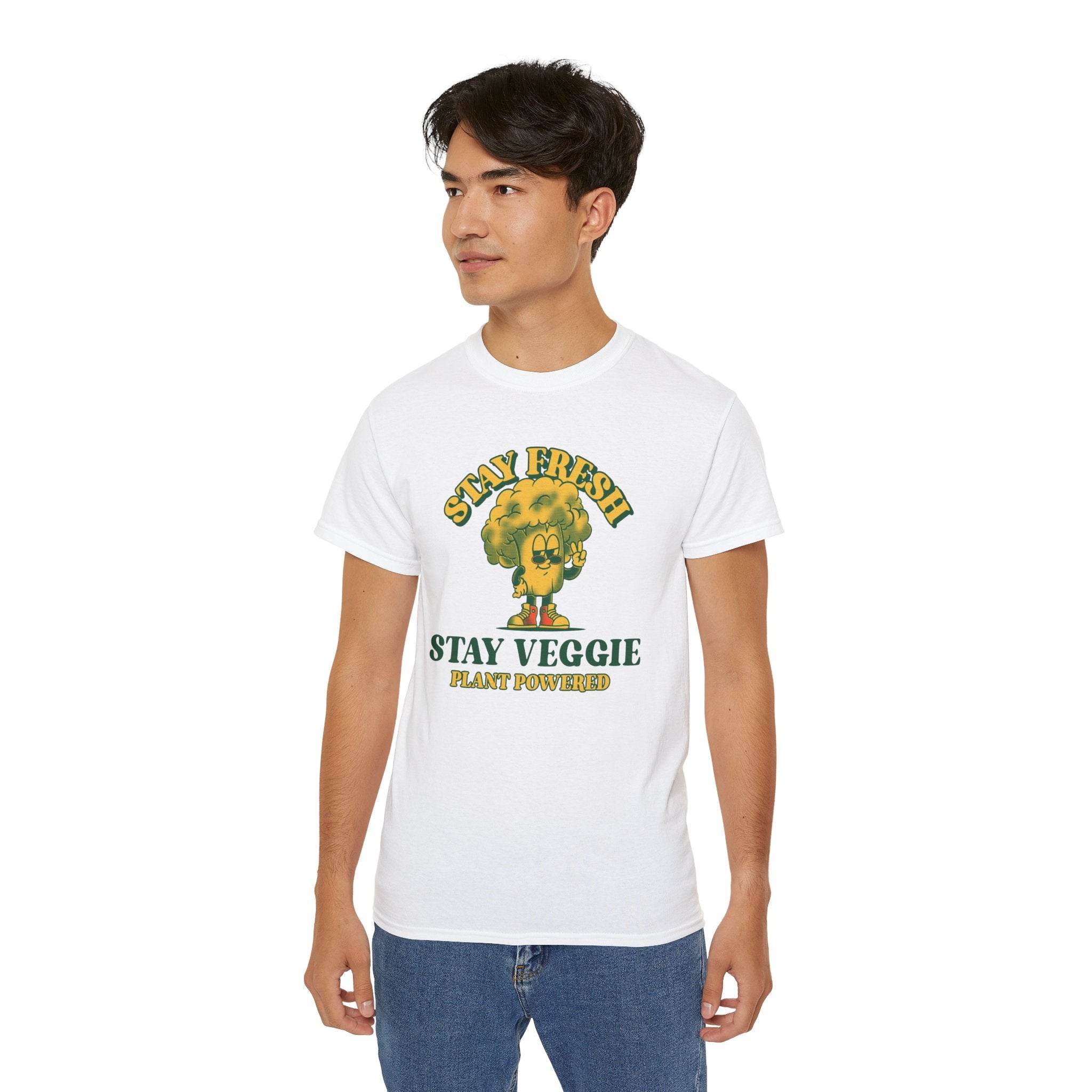Stay Veggie Unisex Ultra Cotton Tee - Esmeralda Ecostore