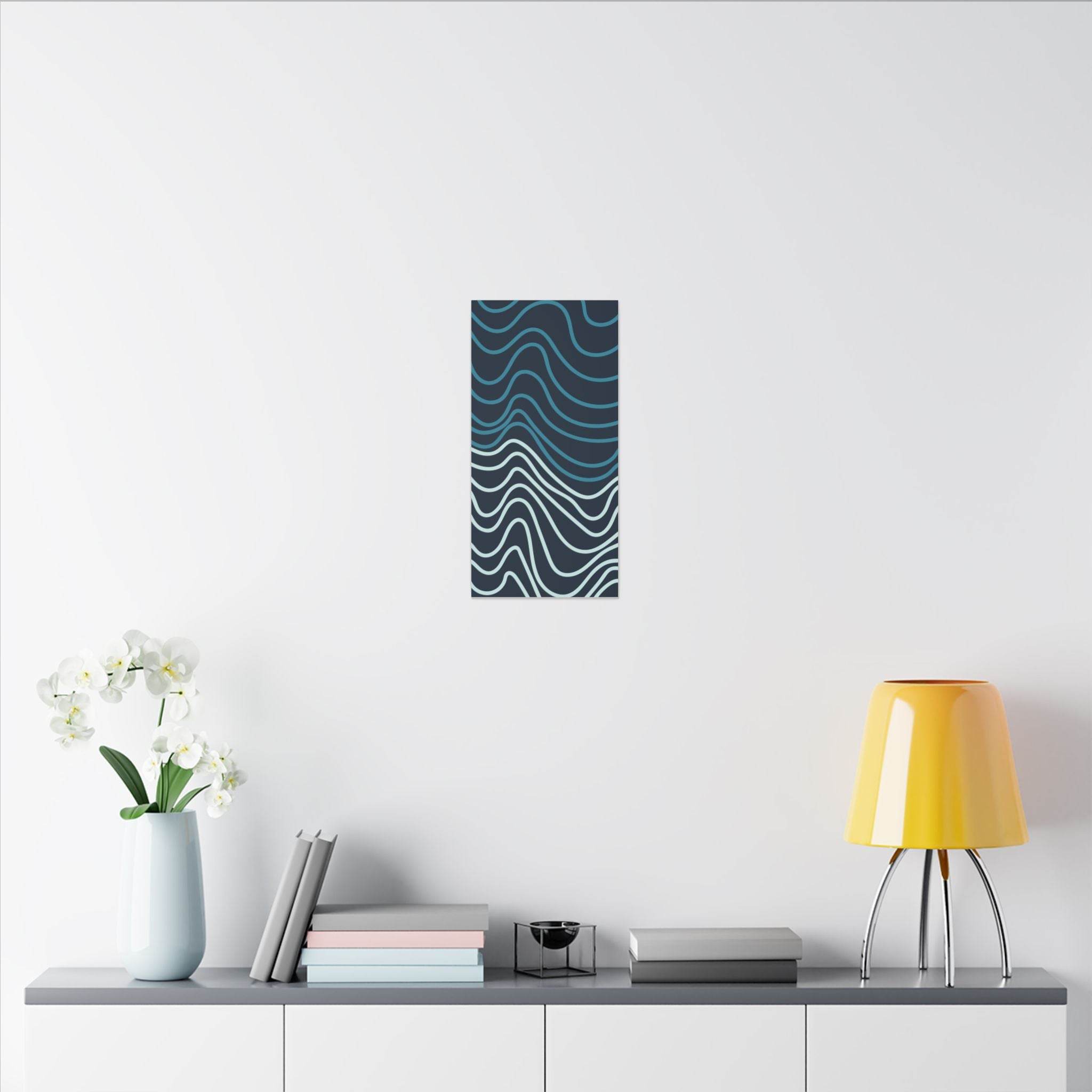Wiggle Waves Matte Canvas Stretched Multi-Size - Esmeralda Ecostore