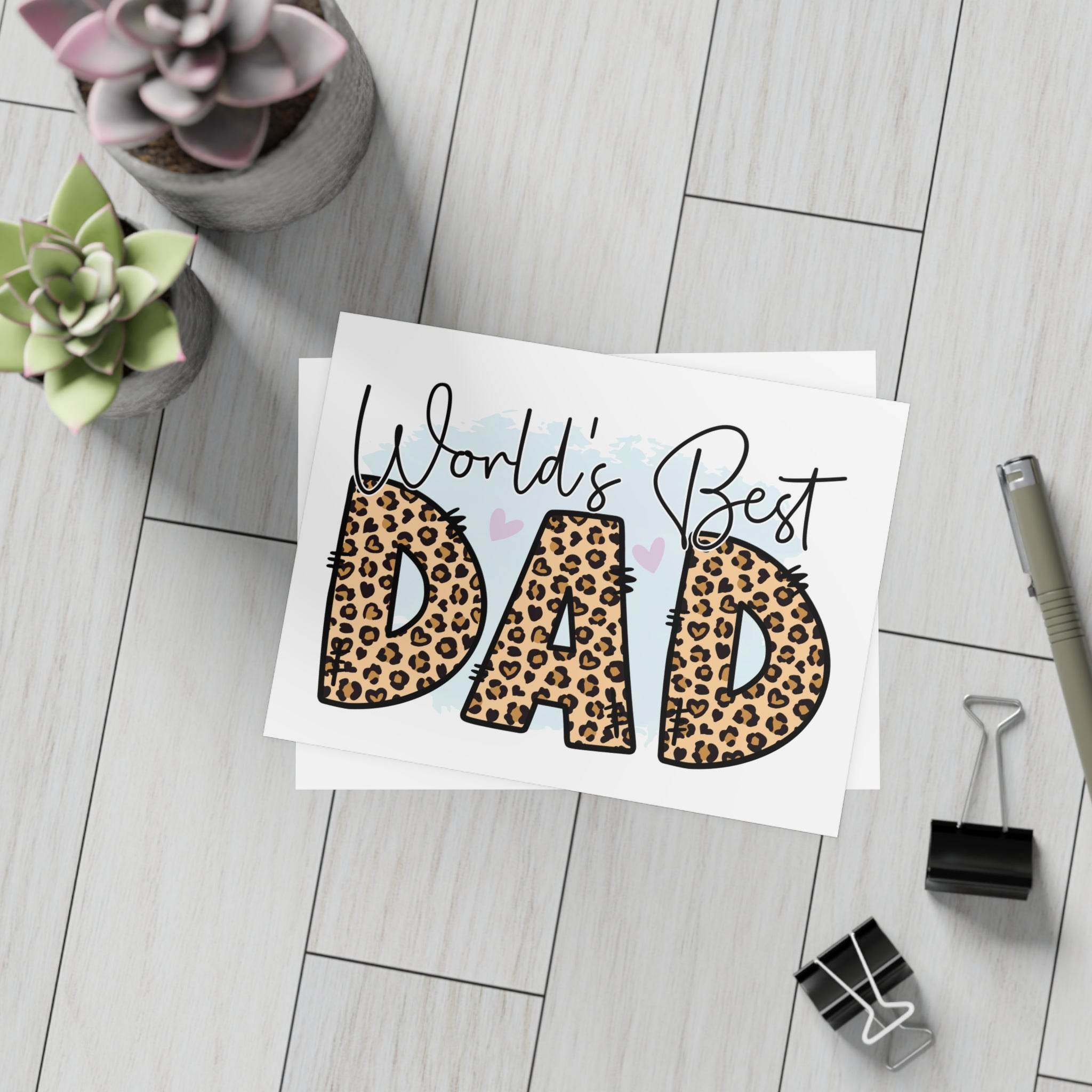World's Best Dad Postcard Bundles-Envelopes Included - Esmeralda Ecostore