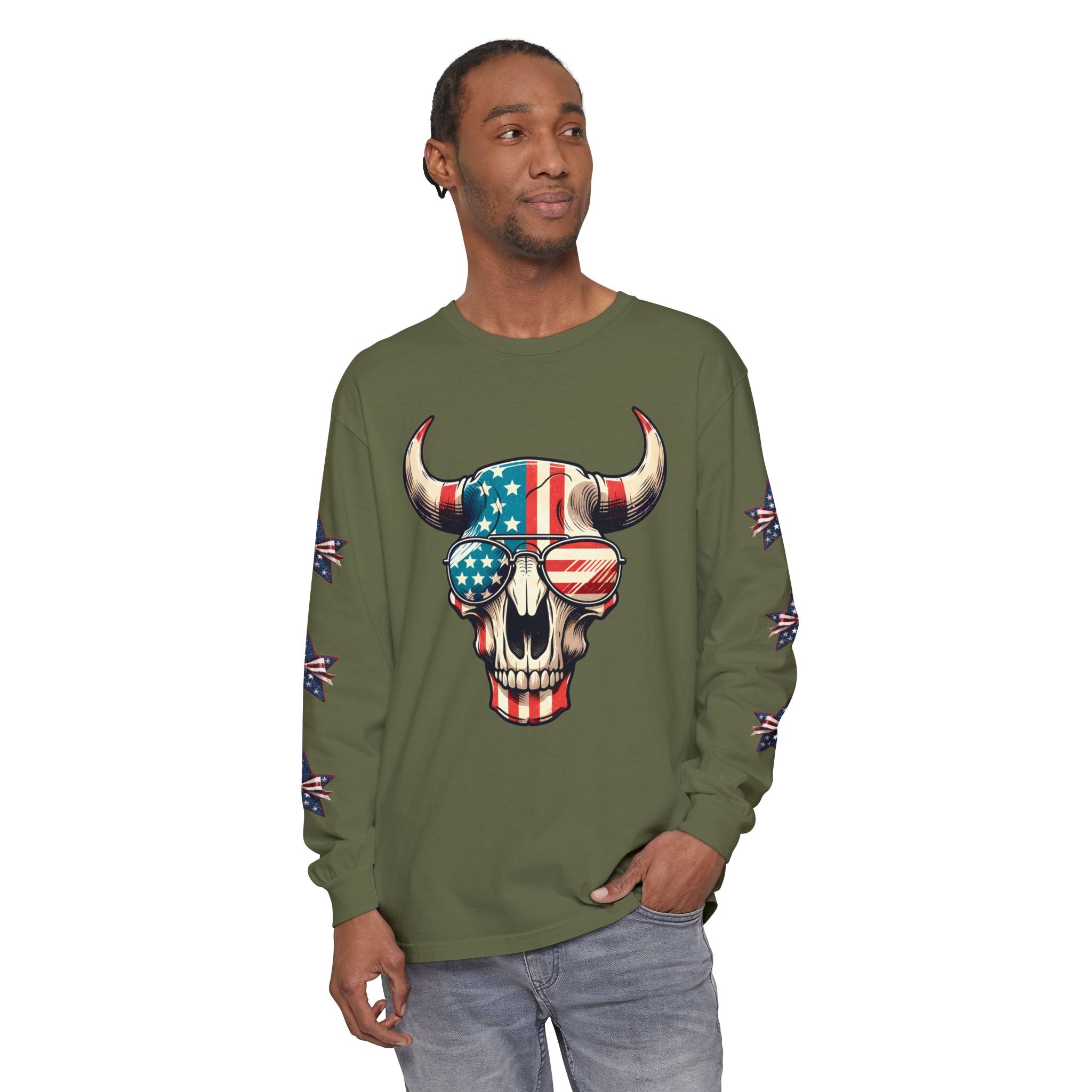 Liberty Horns Unisex Garment-Dyed Long Sleeve T-Shirt