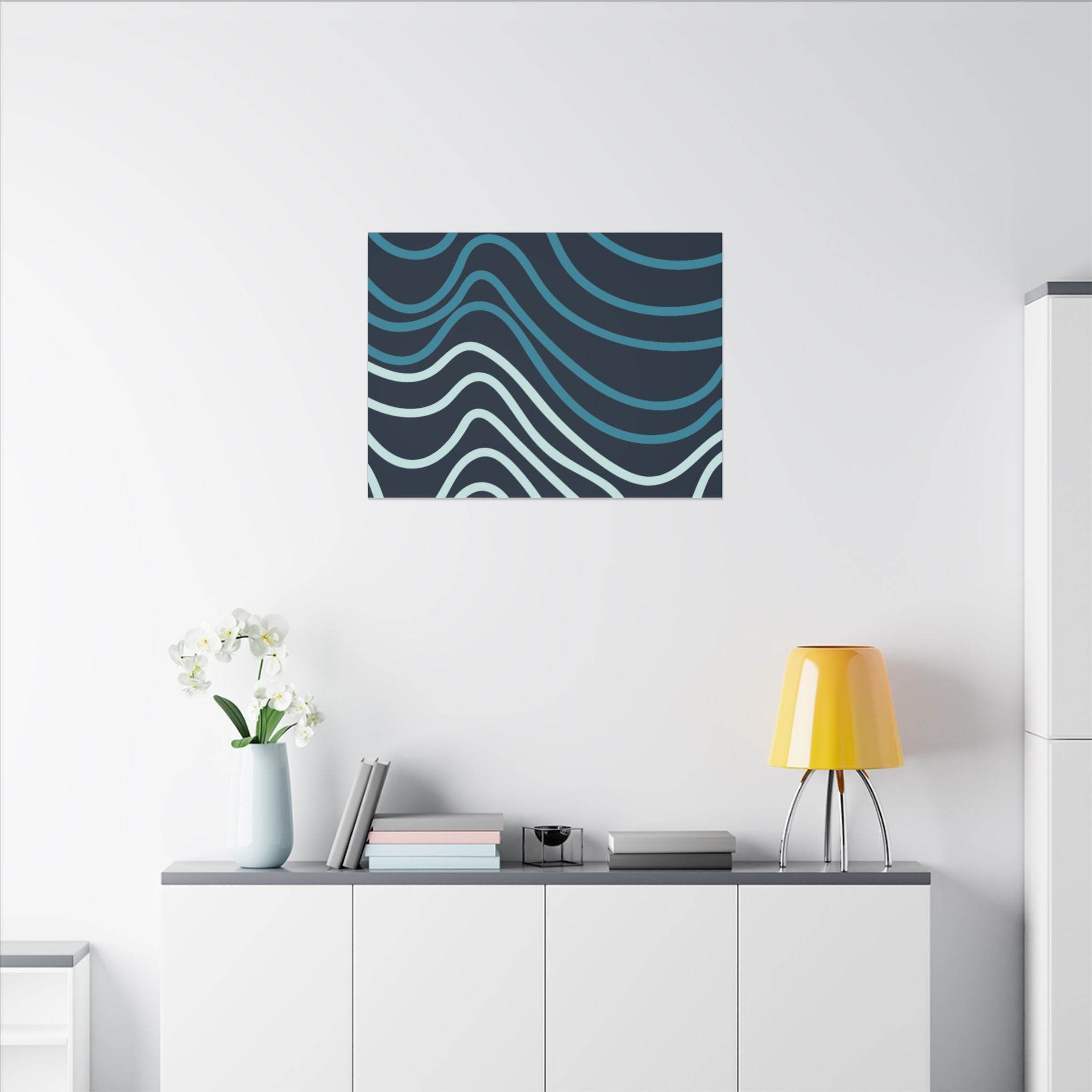 Wiggle Waves Matte Canvas Stretched Multi-Size - Esmeralda Ecostore