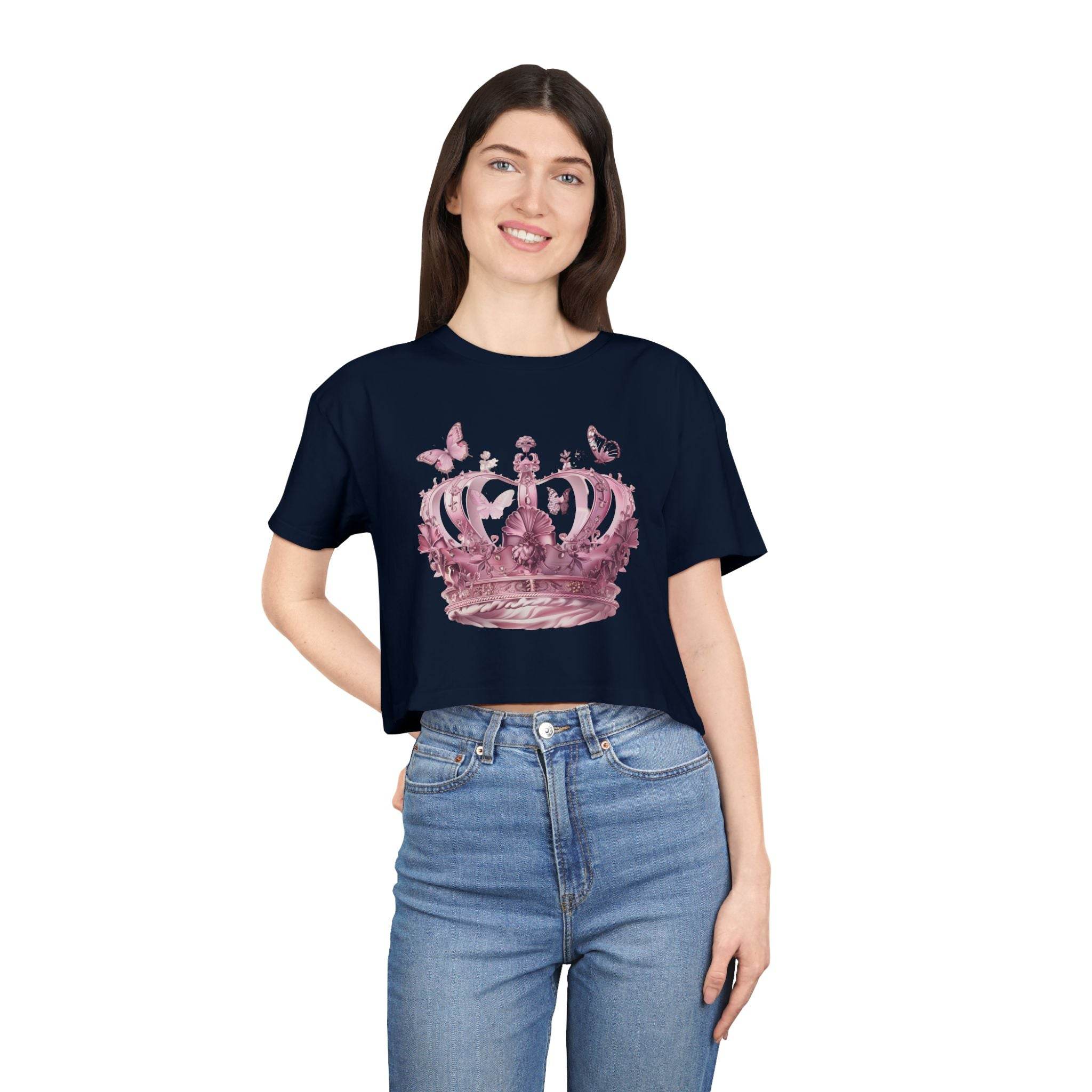 Petal & Crown Eco Shirt Women's Crop Tee - Esmeralda Ecostore