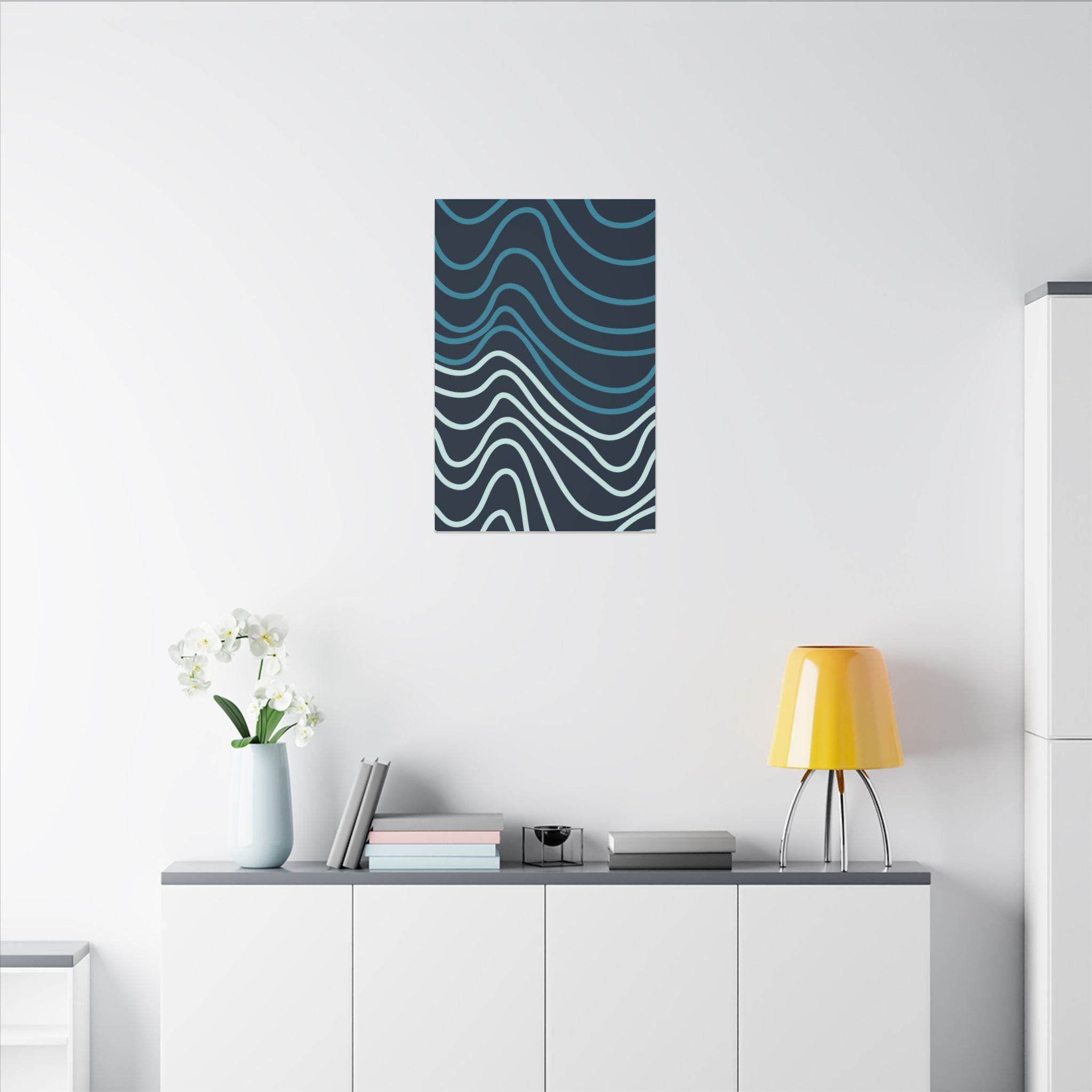 Wiggle Waves Matte Canvas Stretched Multi-Size - Esmeralda Ecostore