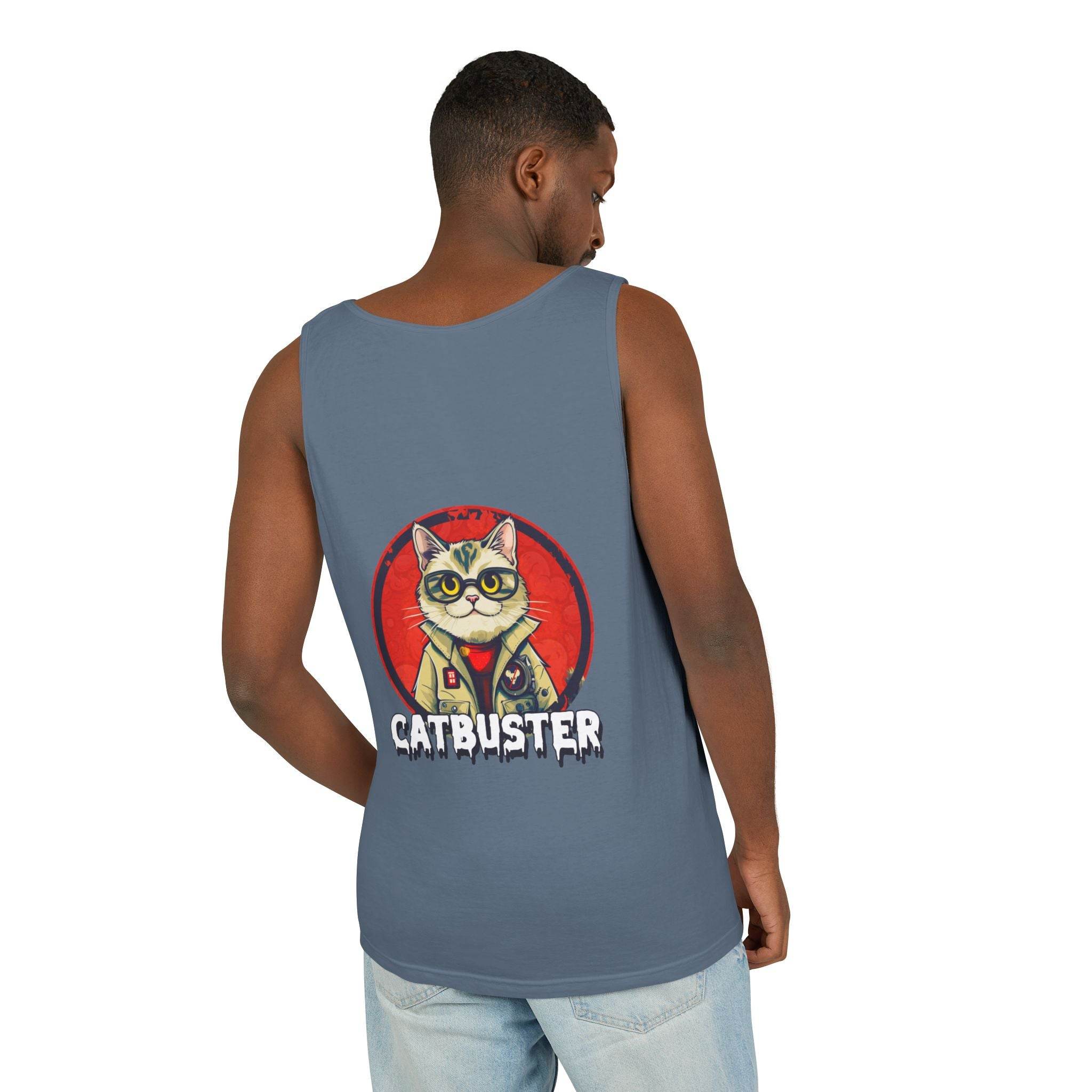 Catbuster Unisex Garment-Dyed Tank Top - Esmeralda Ecostore