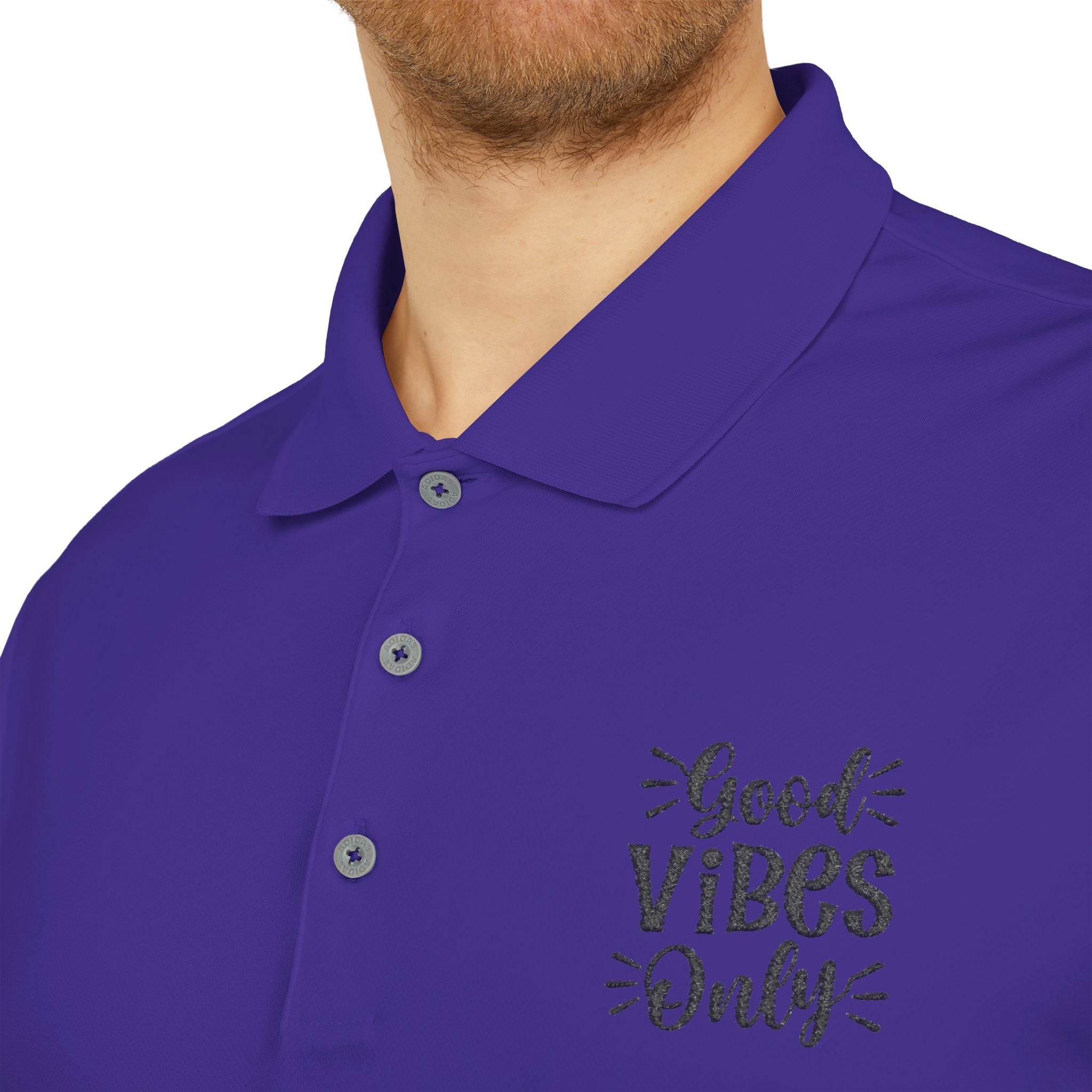 Good Vibes Only Adidas Unisex Performance Polo - Esmeralda Ecostore