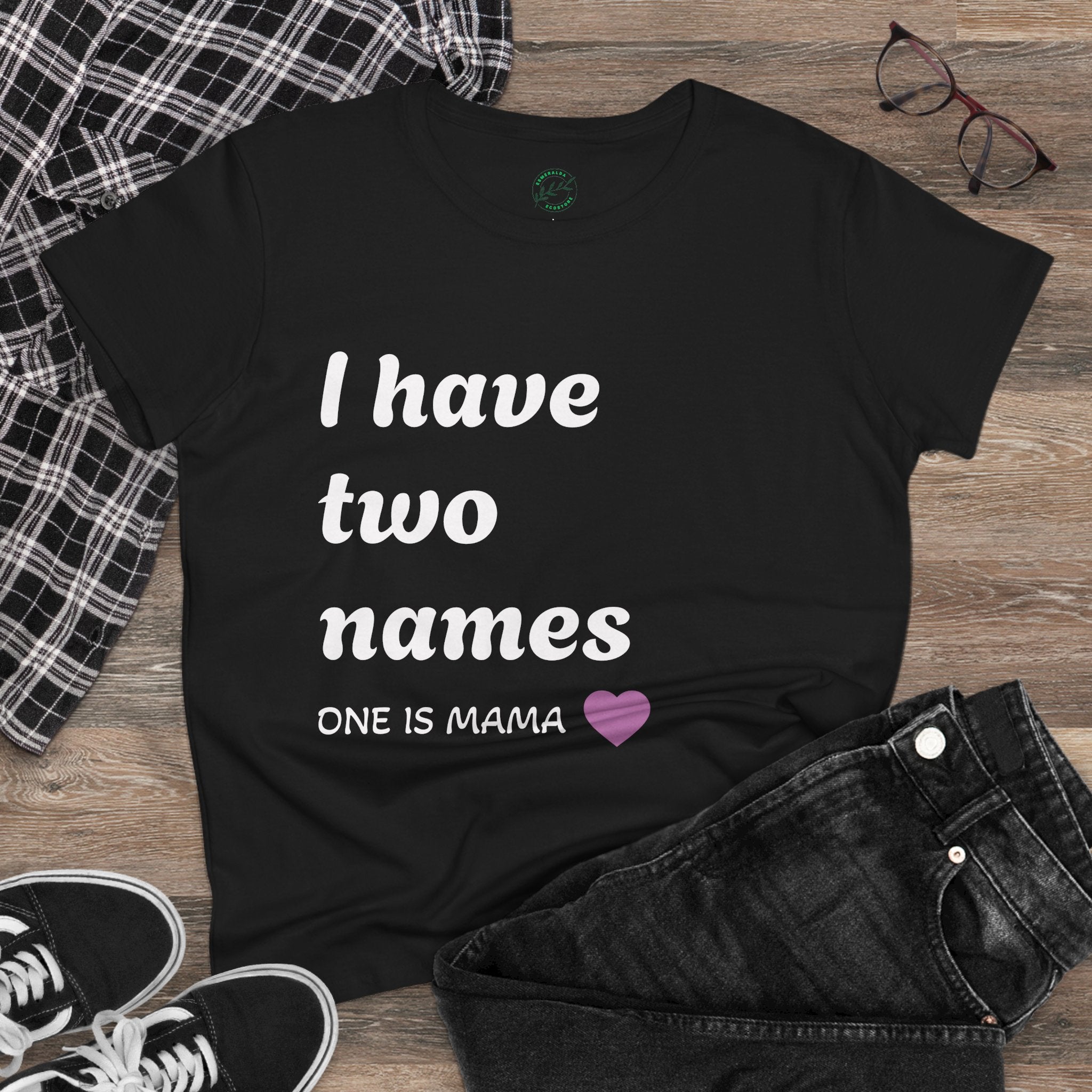 Mama's Names Eco-Friendly Women's Midweight Cotton Tee