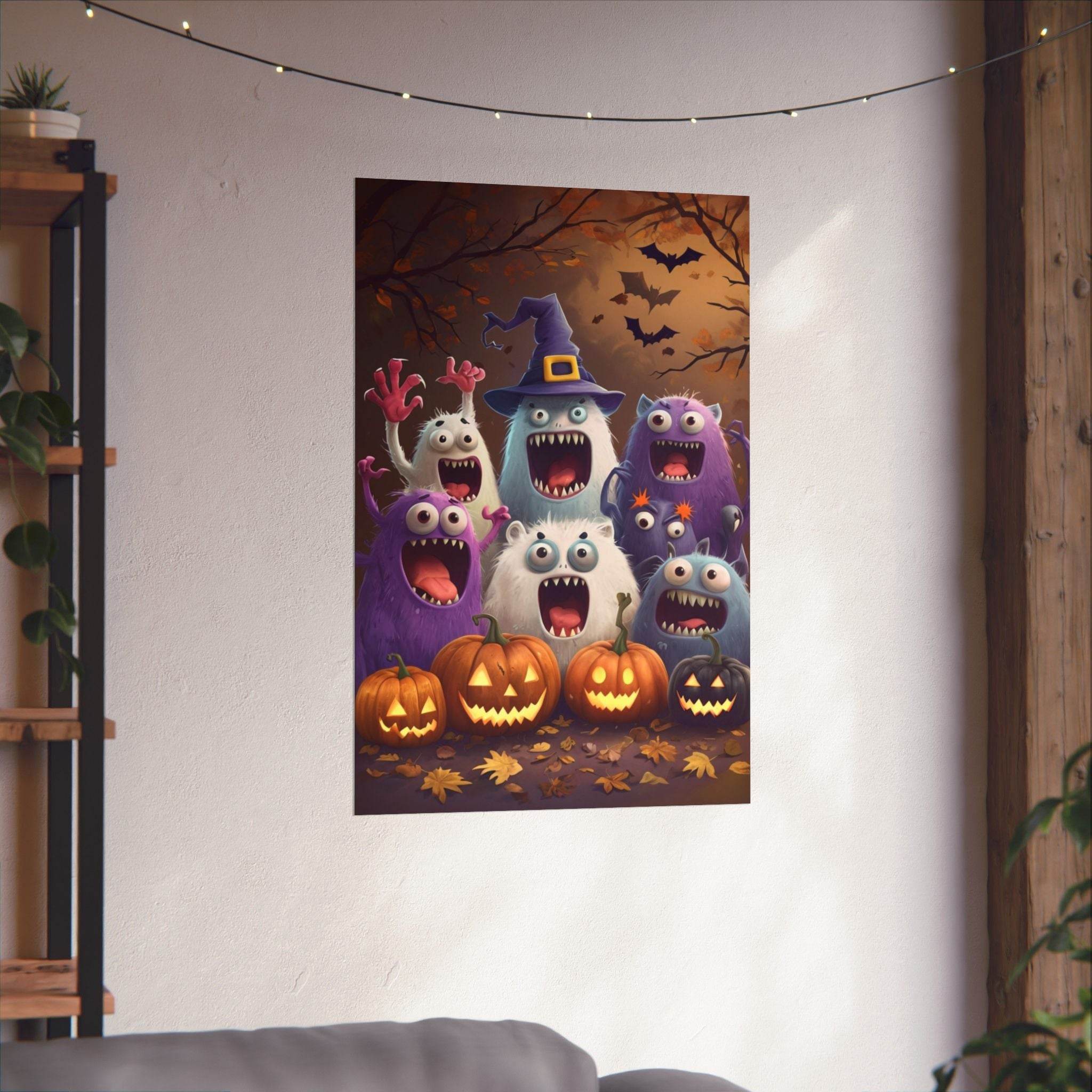 Halloween Monsters Matte Vertical Posters