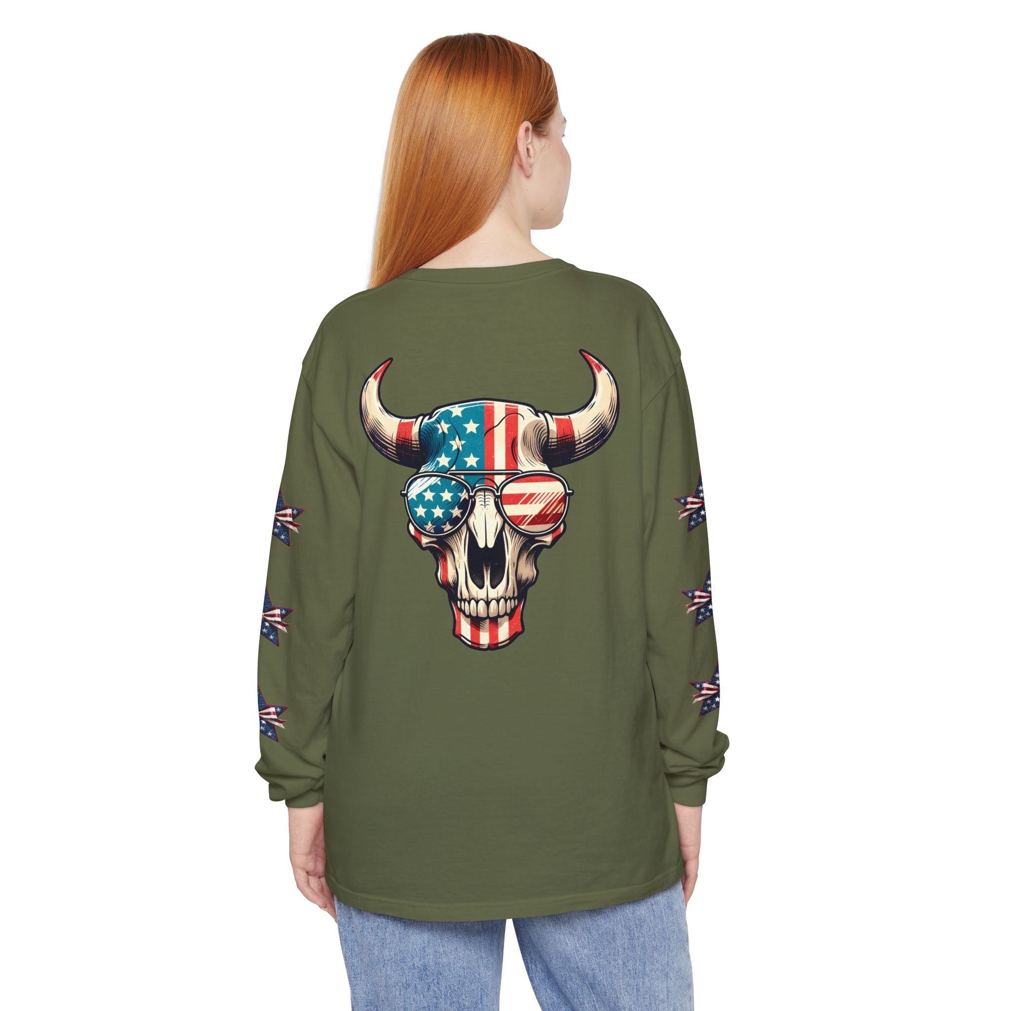 Liberty Horns Unisex Garment-Dyed Long Sleeve T-Shirt