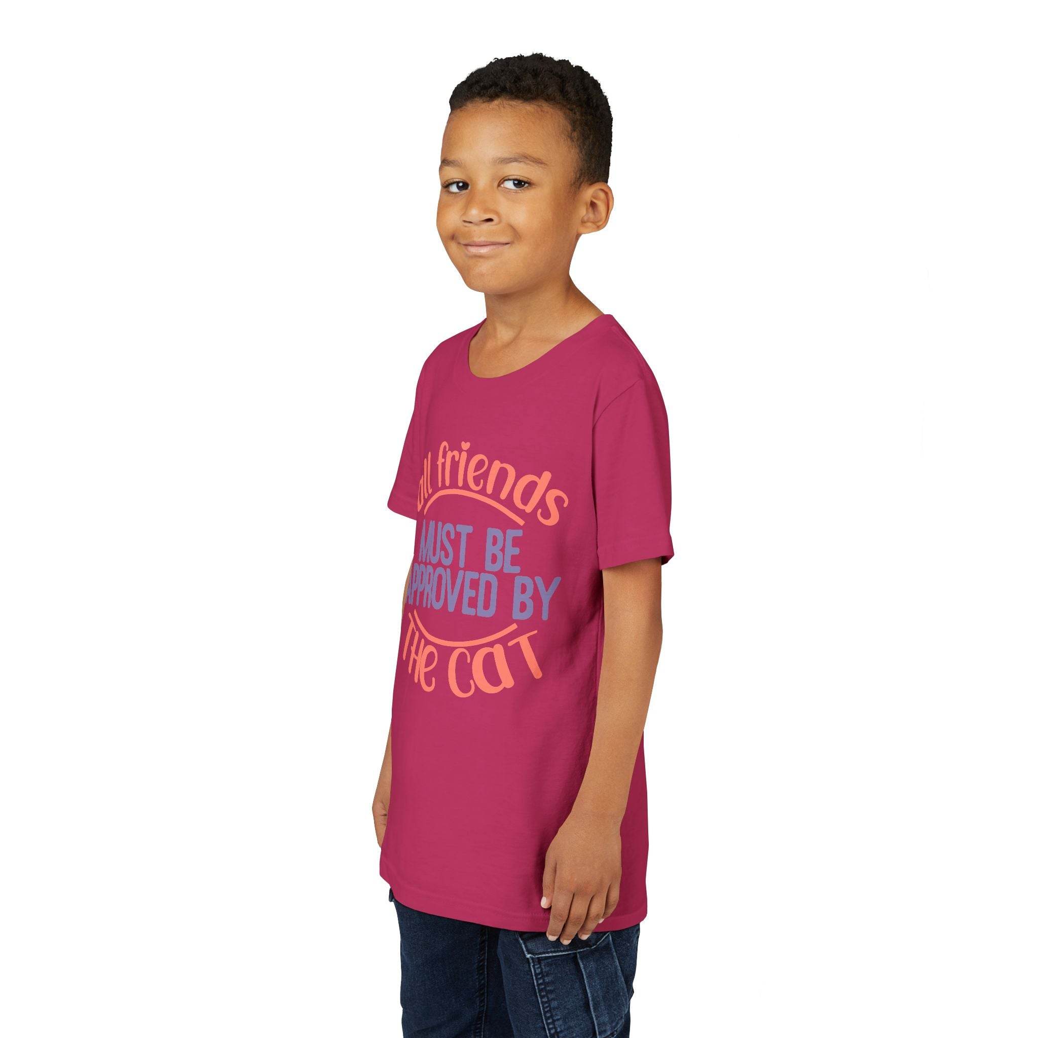 All Friends must be Approved by the Cat Youth Short Sleeve Tee - Esmeralda Ecostore
