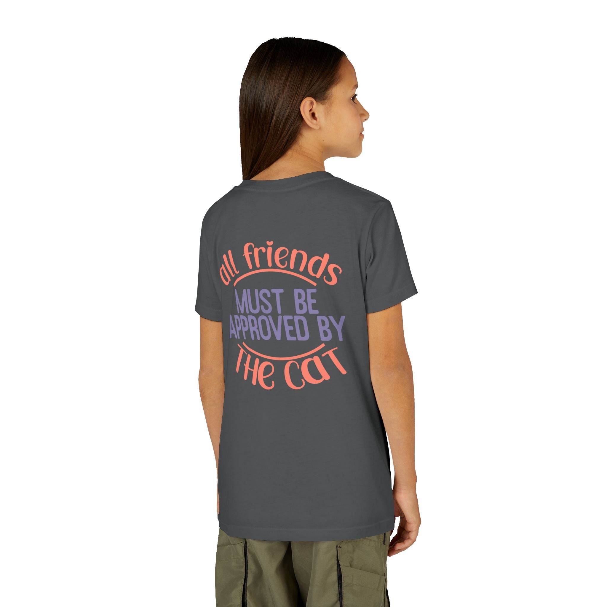 All Friends must be Approved by the Cat Youth Short Sleeve Tee - Esmeralda Ecostore