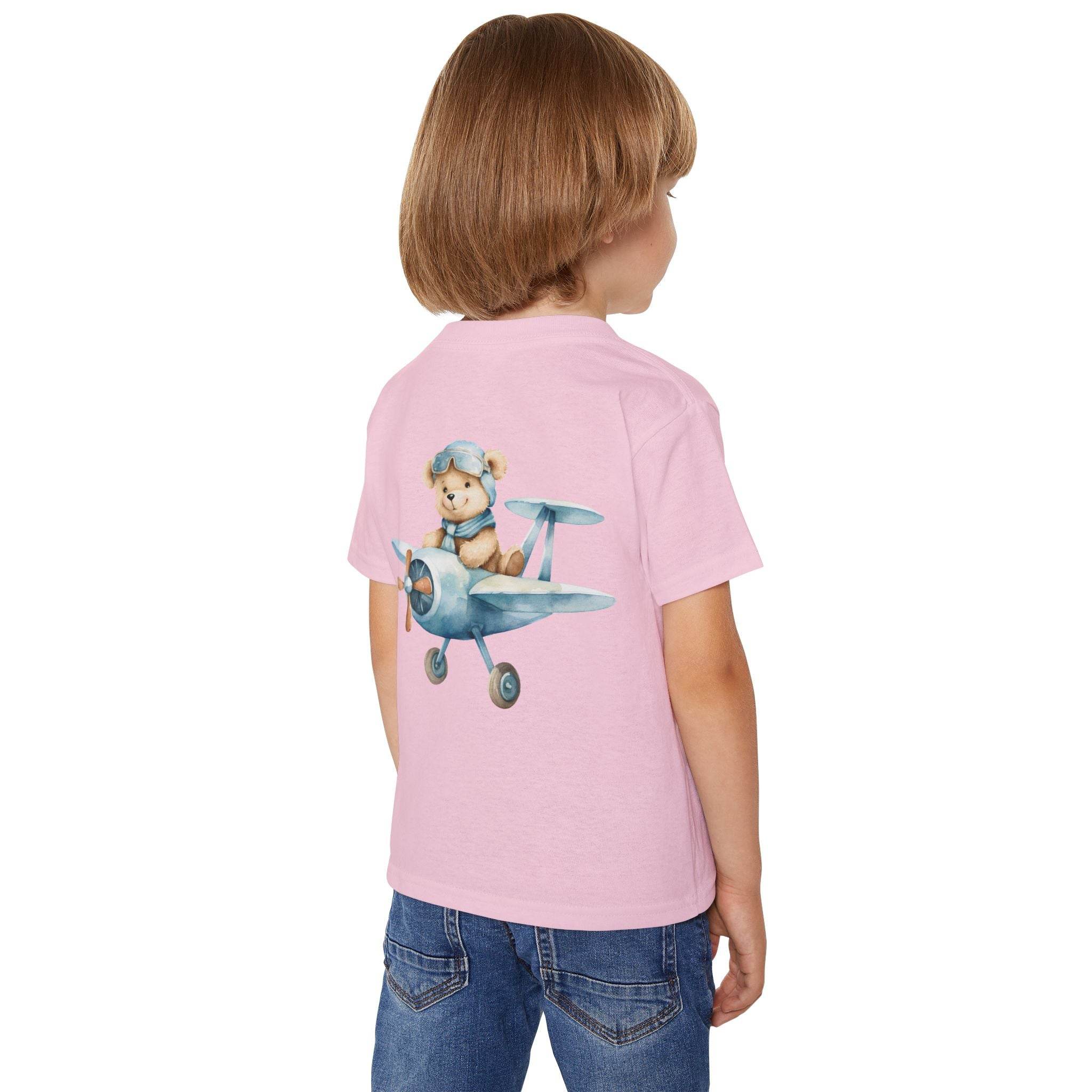 Aviator Bear Heavy Cotton™ Toddler T-shirt - Esmeralda Ecostore