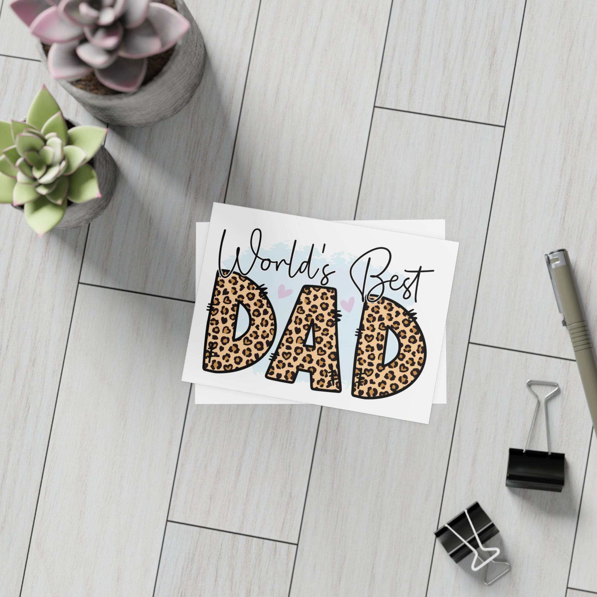 World's Best Dad Postcard Bundles-Envelopes Included - Esmeralda Ecostore