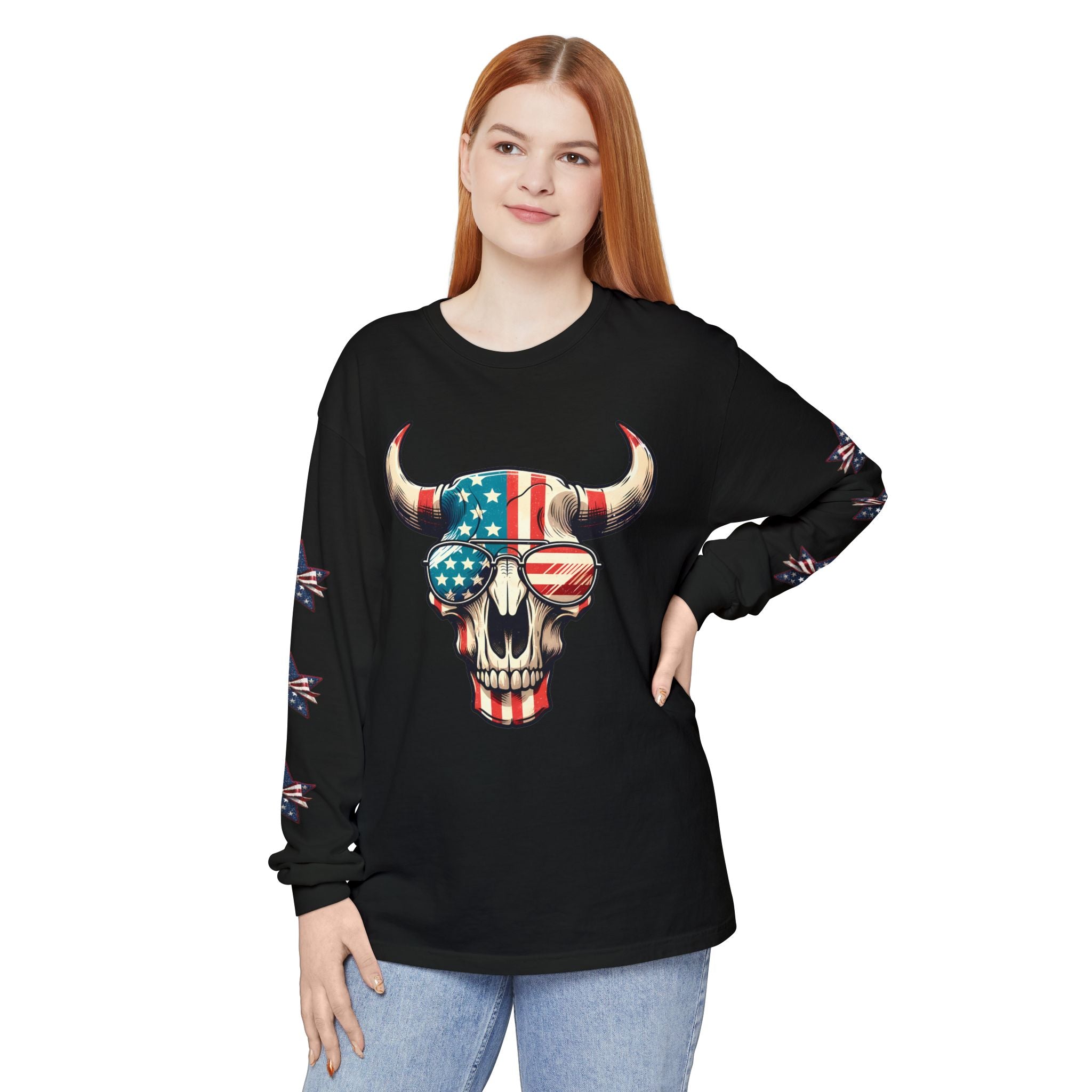 Liberty Horns Unisex Garment-Dyed Long Sleeve T-Shirt