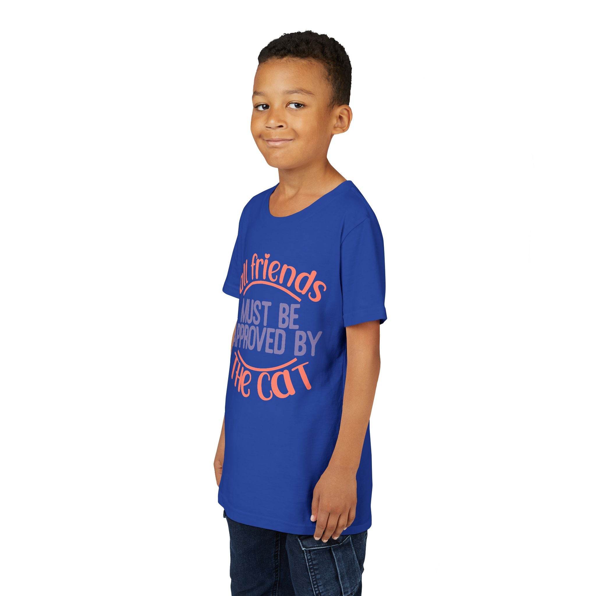 All Friends must be Approved by the Cat Youth Short Sleeve Tee - Esmeralda Ecostore