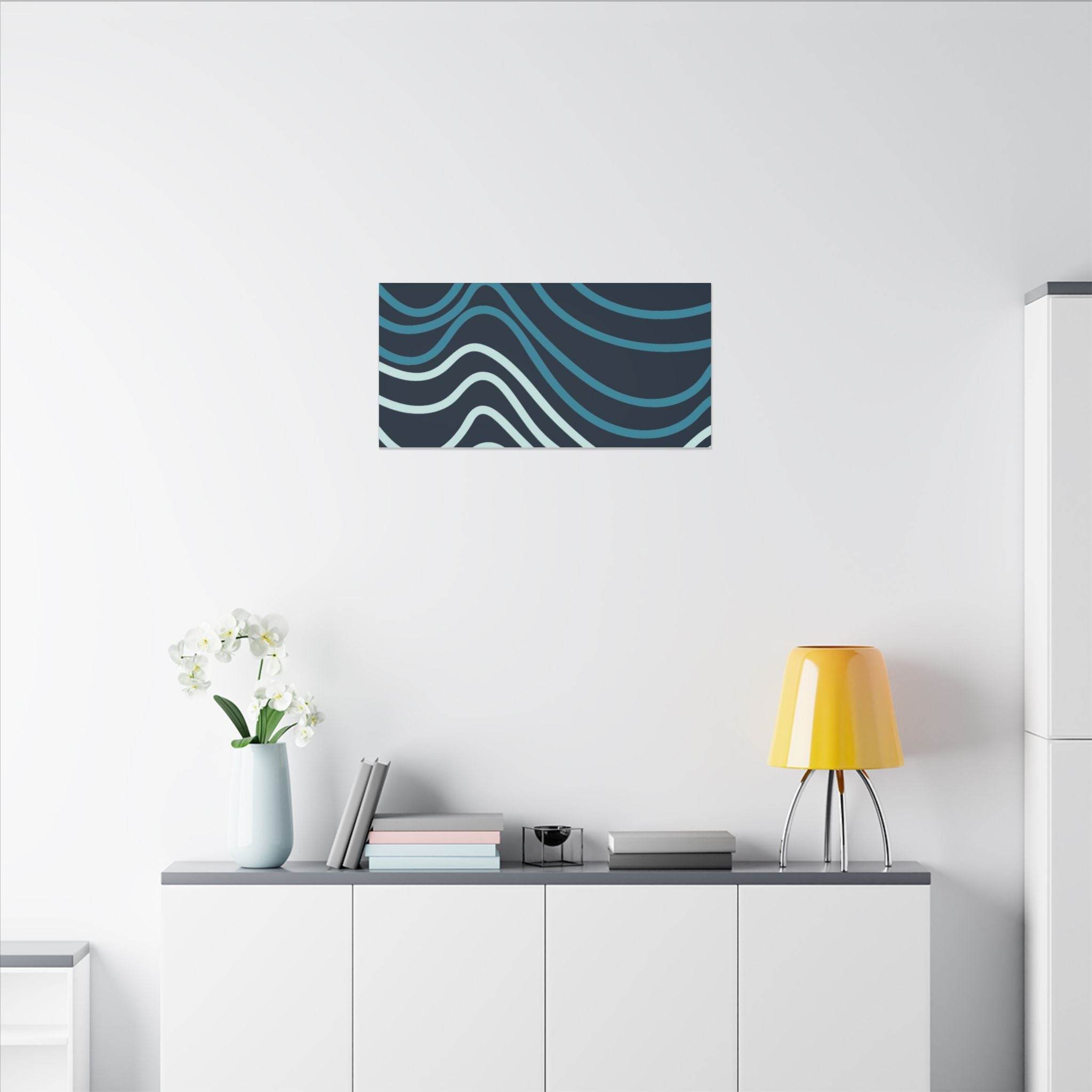 Wiggle Waves Matte Canvas Stretched Multi-Size - Esmeralda Ecostore
