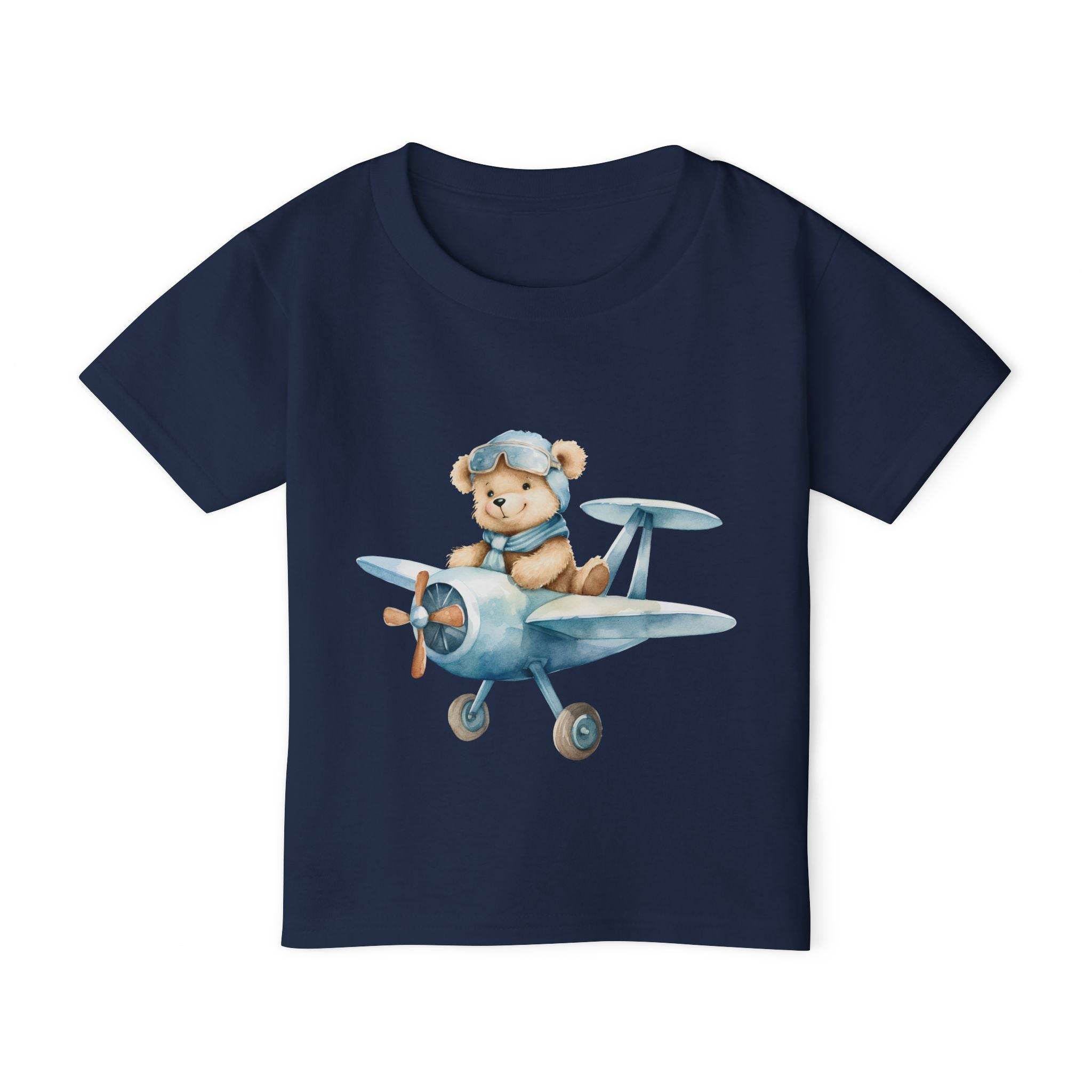 Aviator Bear Heavy Cotton™ Toddler T-shirt - Esmeralda Ecostore