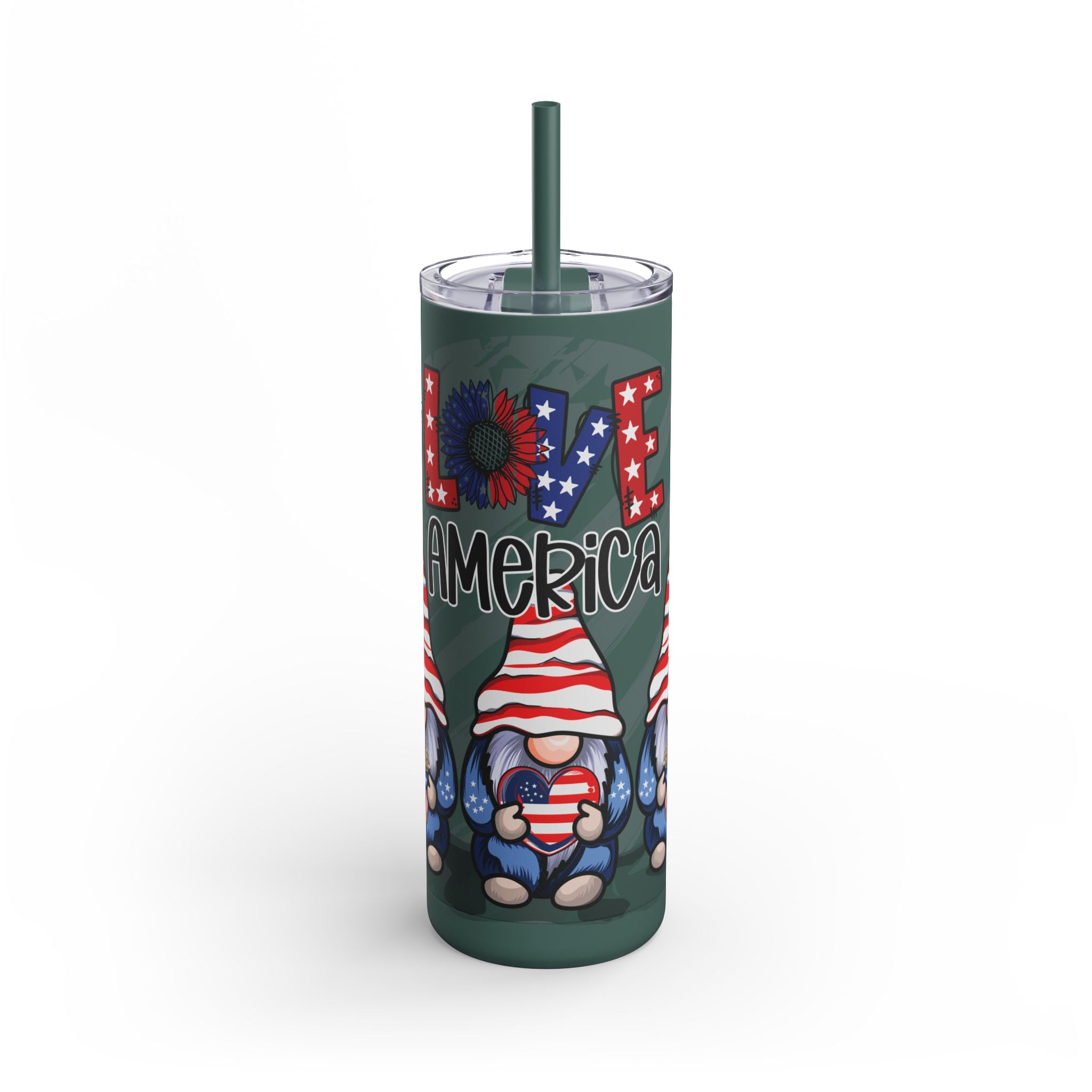 Love America Maars Maker Skinny Matte Tumbler
