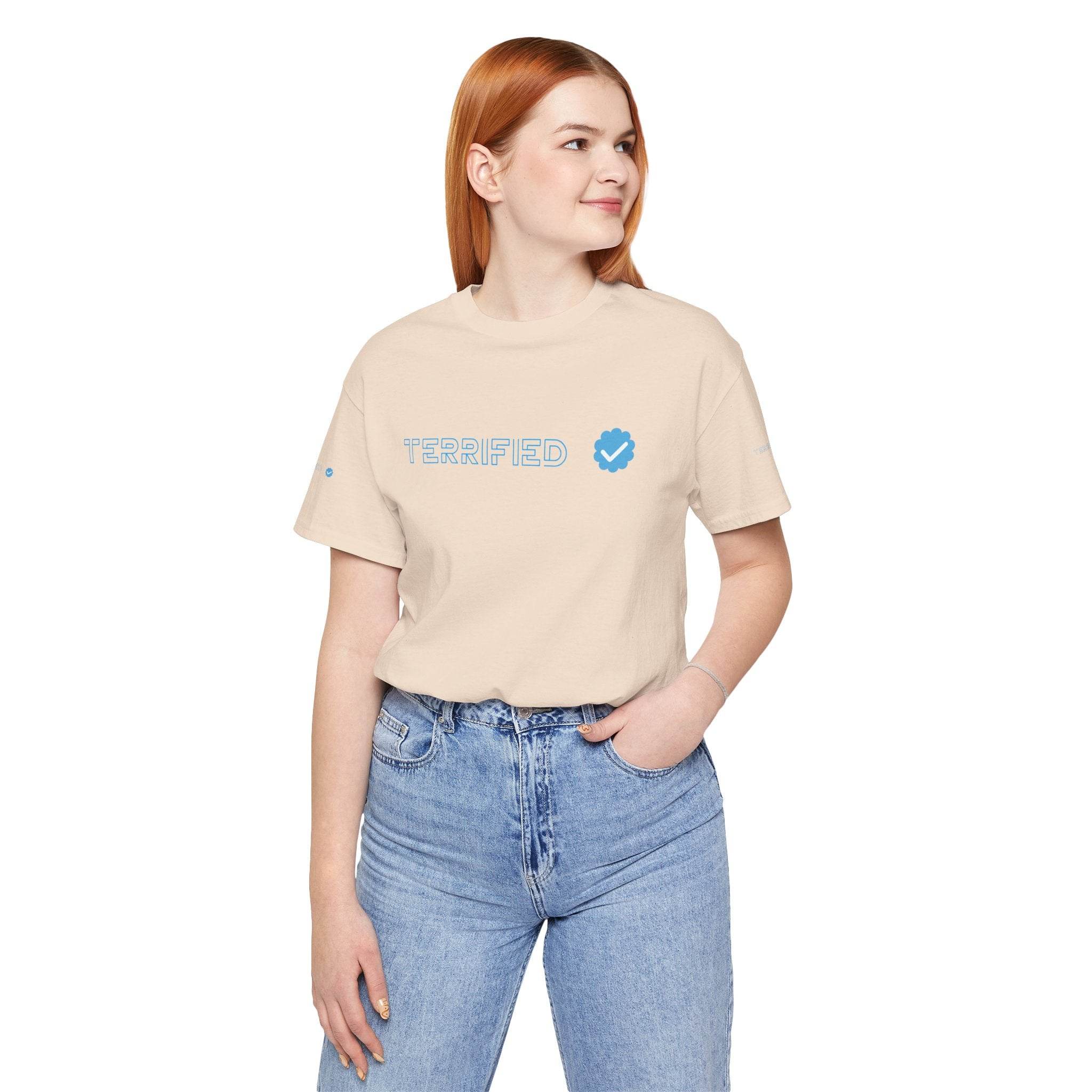 Terrified Unisex Jersey Short Sleeve Tee - Esmeralda Ecostore