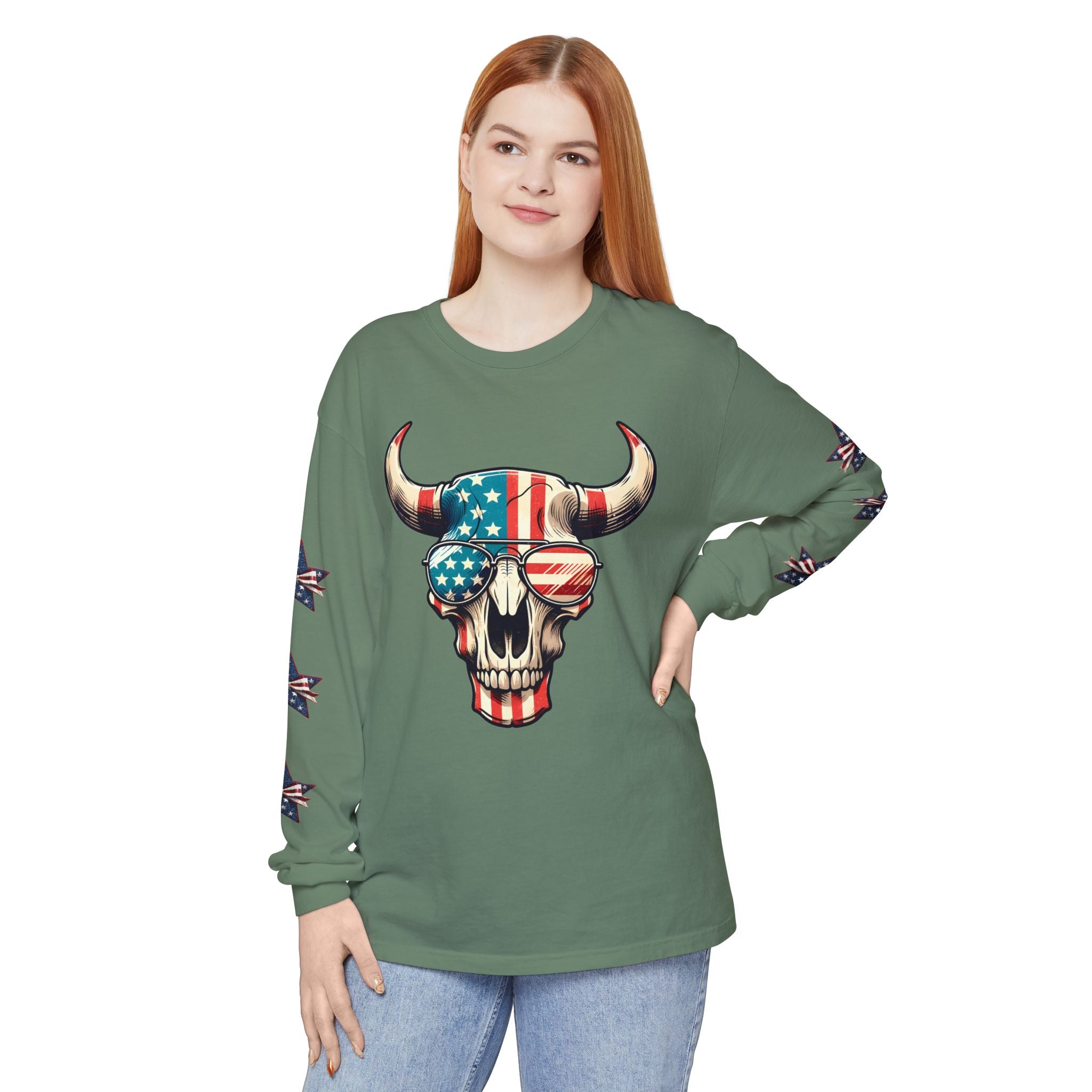 Liberty Horns Unisex Garment-Dyed Long Sleeve T-Shirt